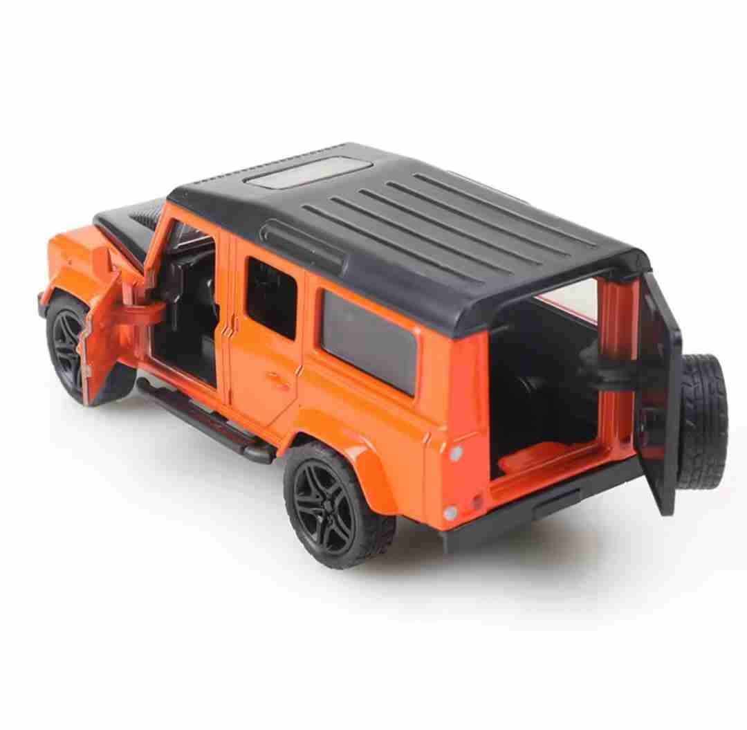 Juguete auto SUV naranja metalico - miniatura 1