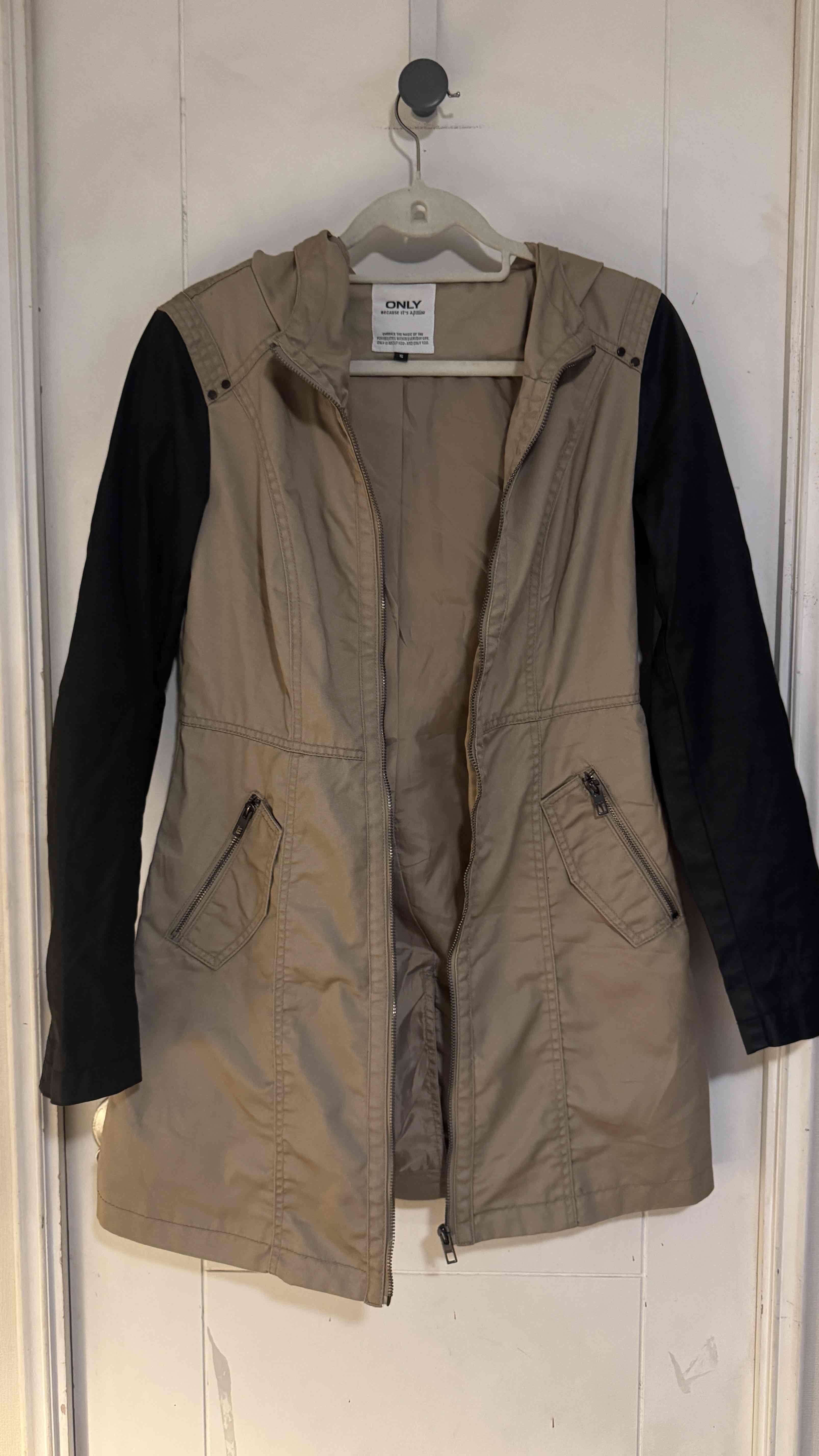 Chaqueta S mujer beige con capucha Only - miniatura 3