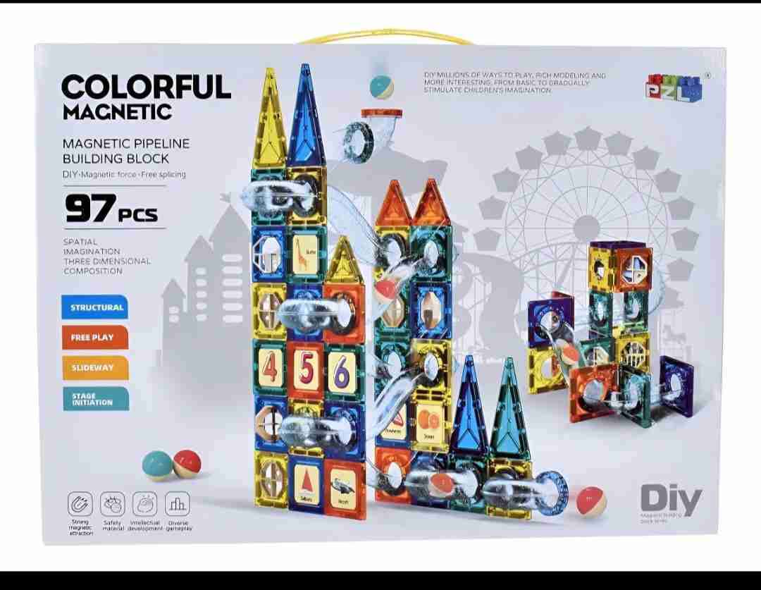 Set de bloques magnéticos 97 piezas