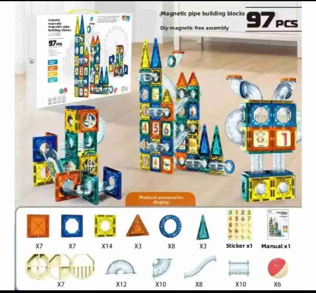 Set de bloques magnéticos 97 piezas - miniatura 2