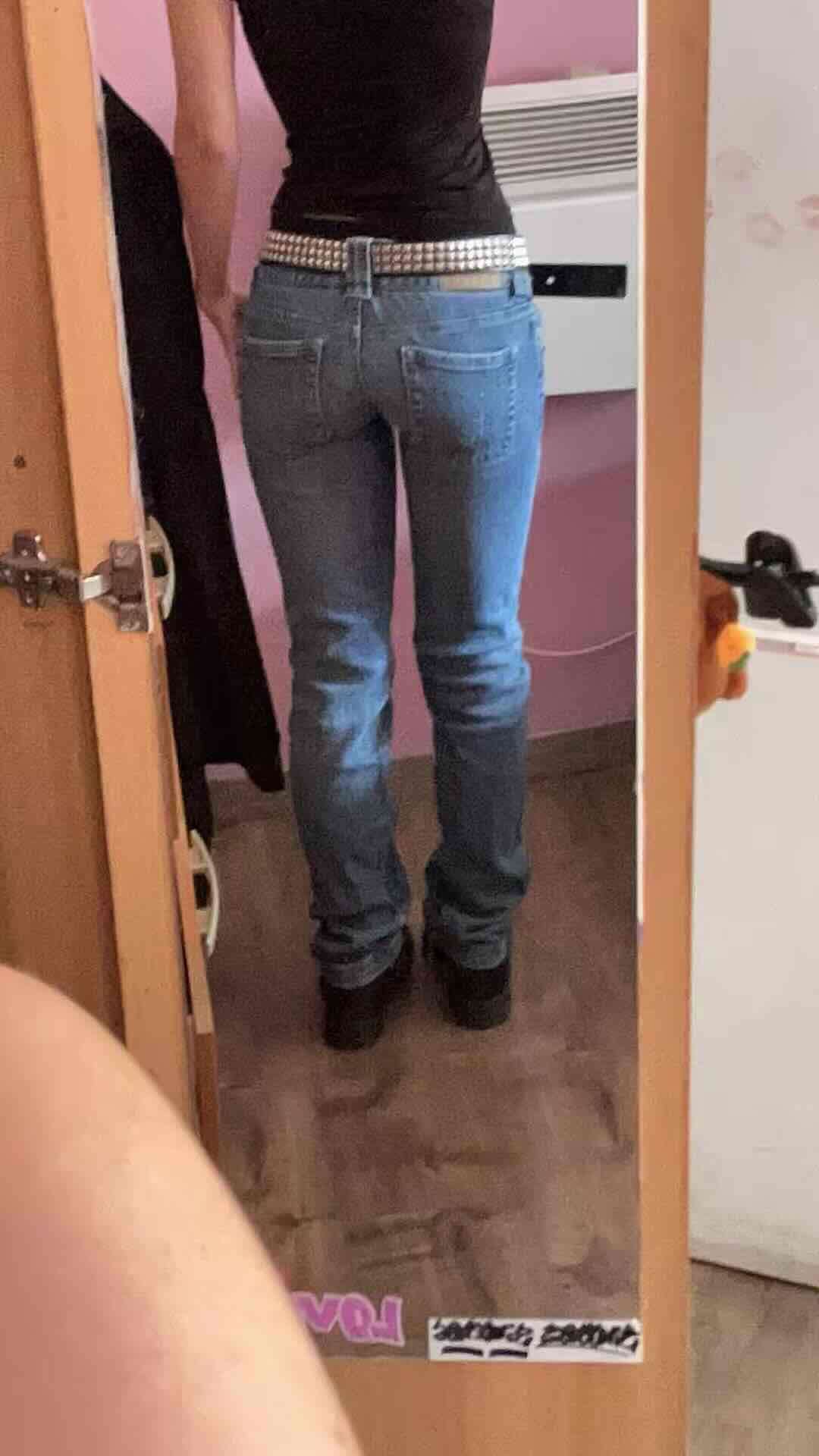Jeans ajustados mujer azul - miniatura 2