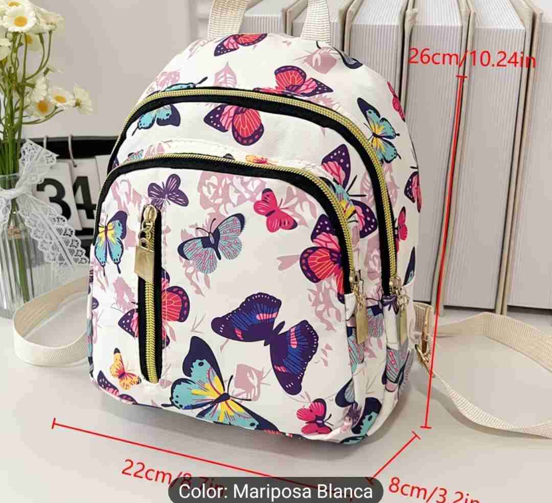 Mochila con diseño de mariposas chica - miniatura 2