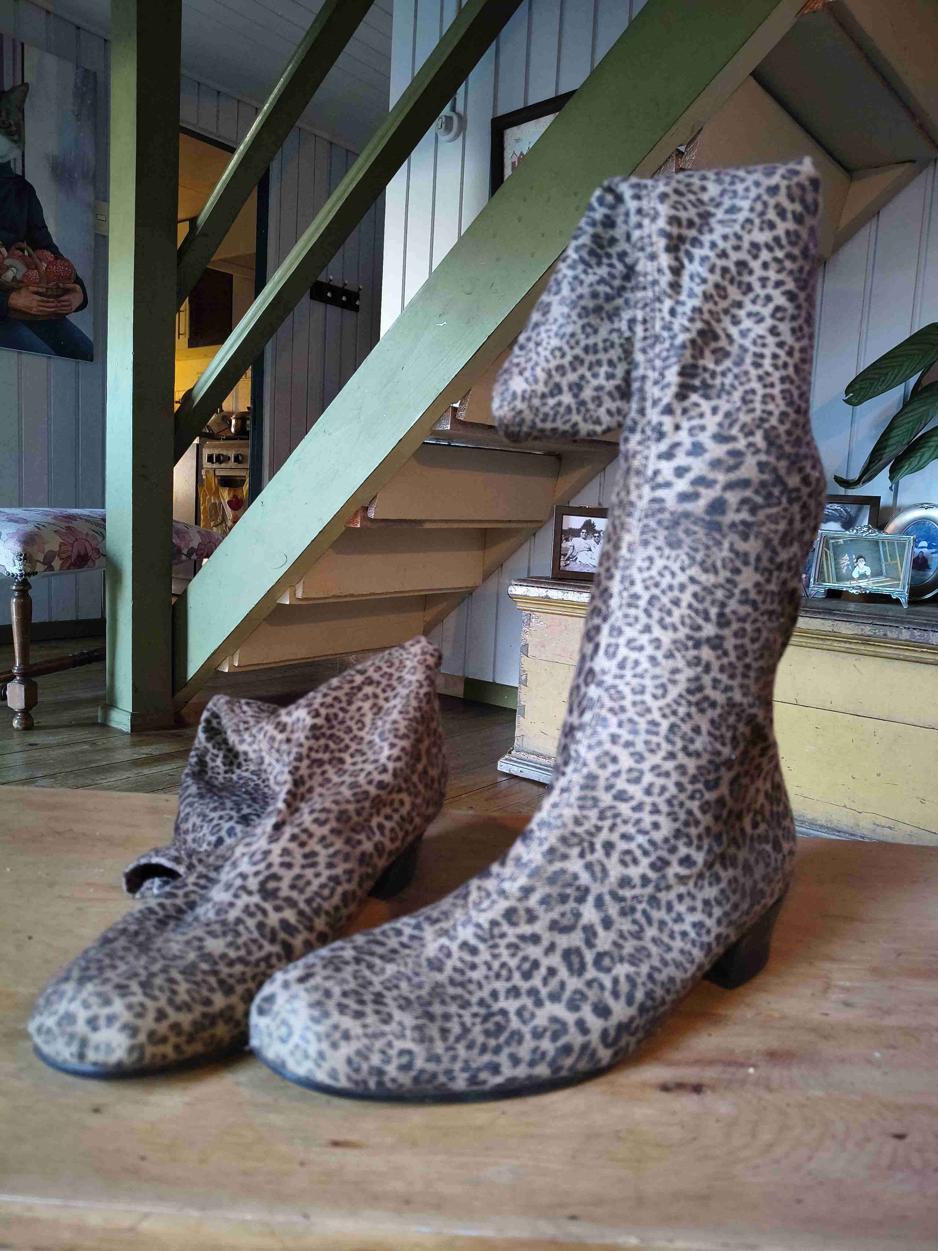 Botas altas estampado leopardo