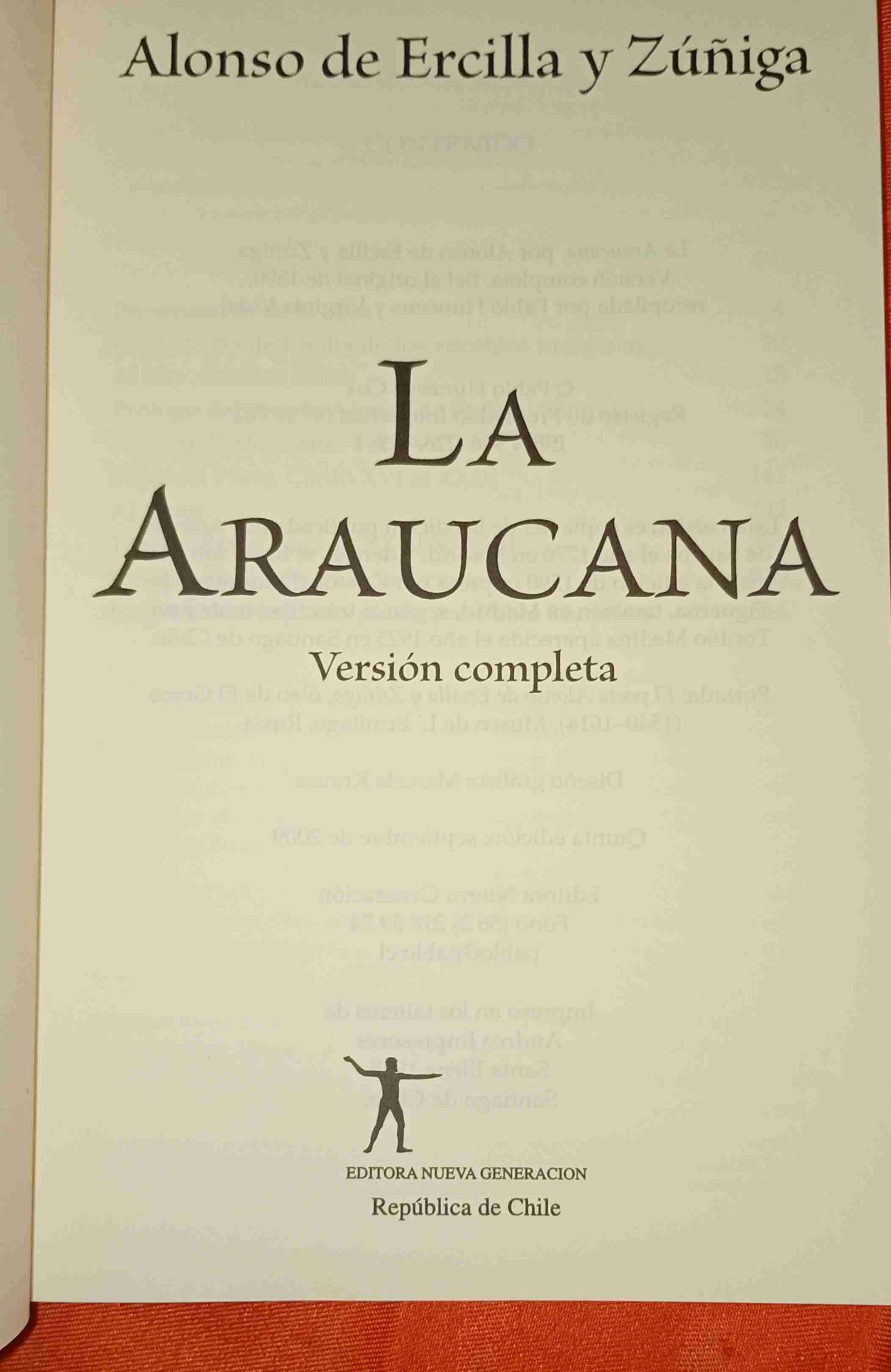 Libro La Araucana - Alonso de Ercilla - miniatura 4