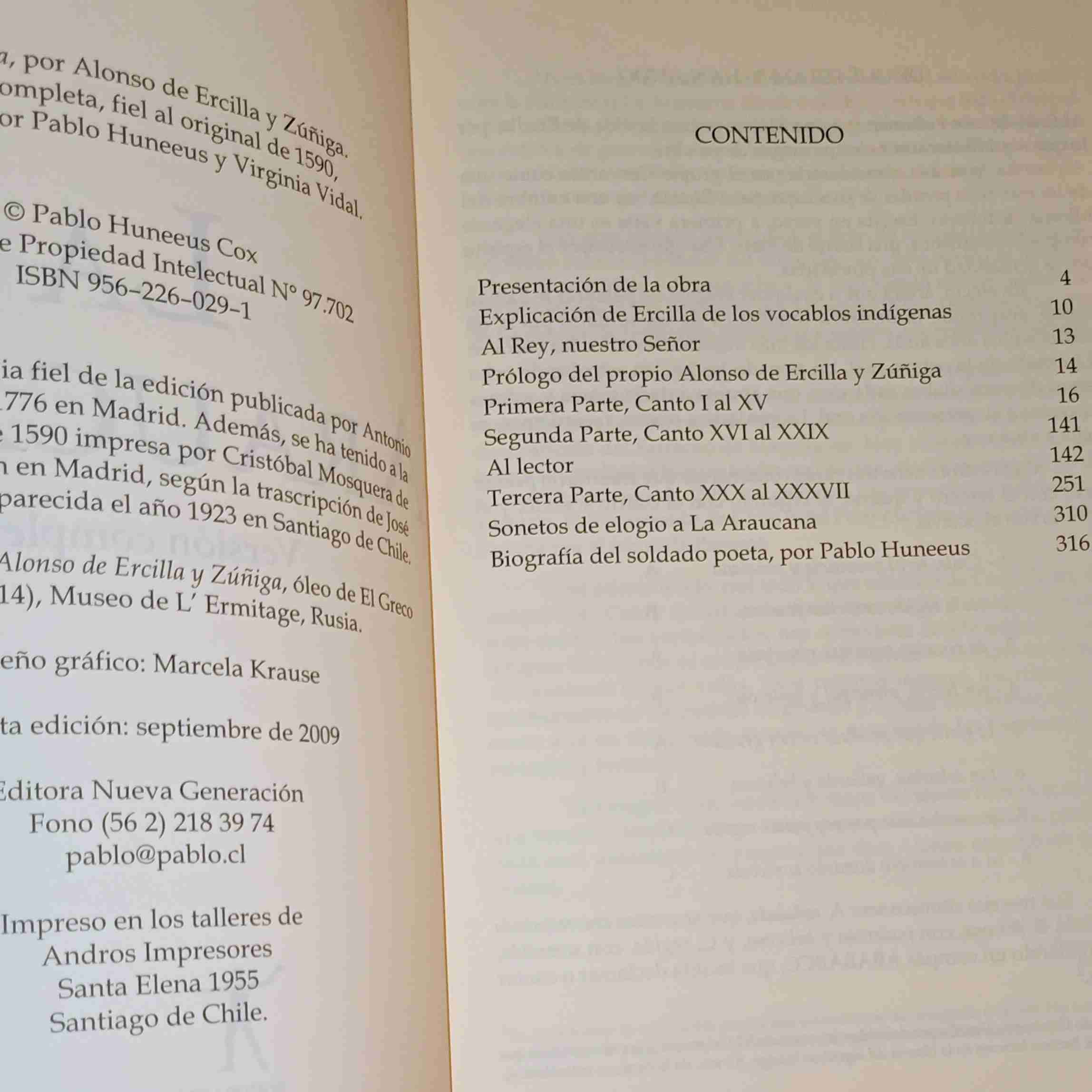 Libro La Araucana - Alonso de Ercilla - miniatura 5