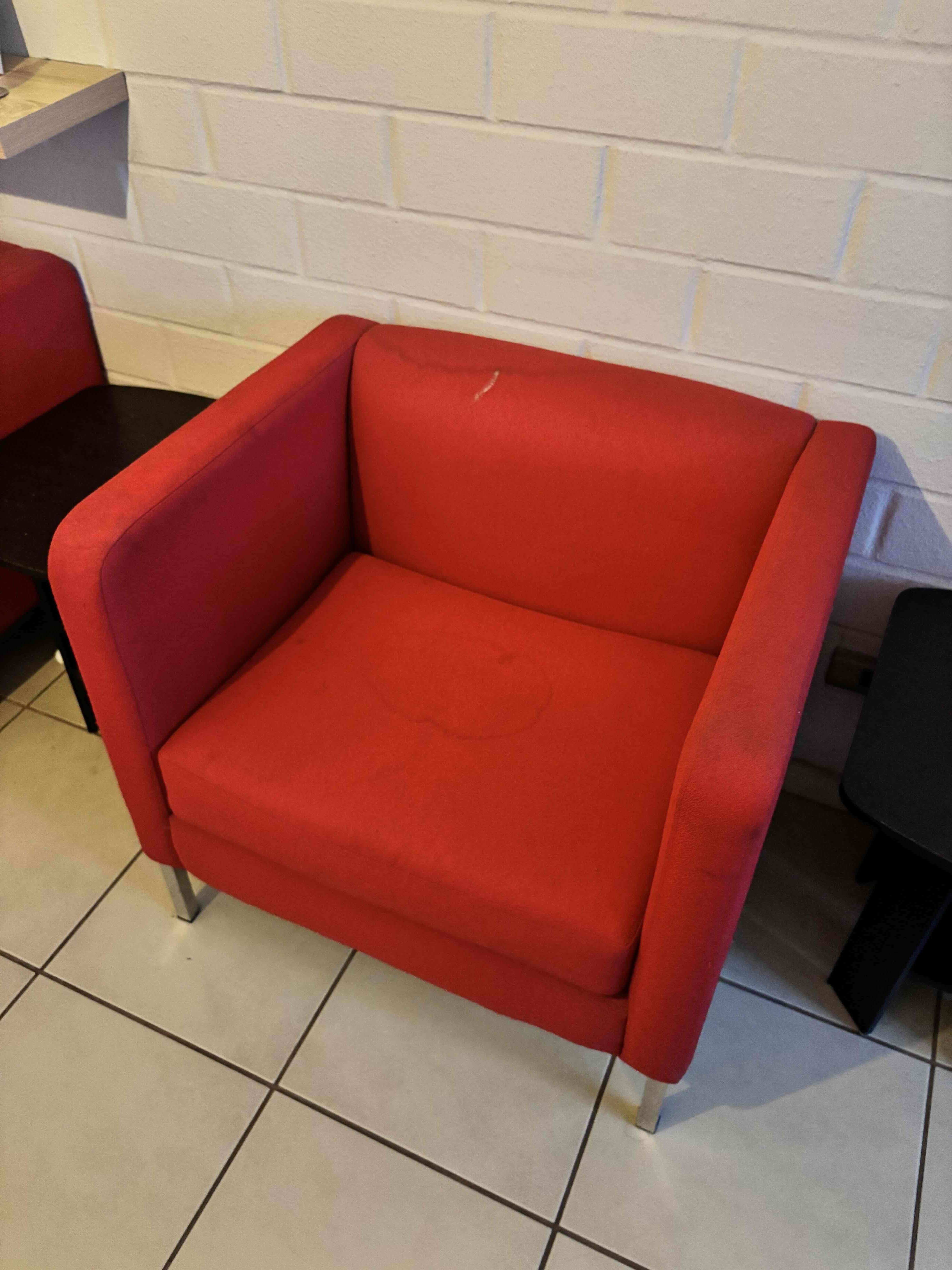 Sillones 2 y 1 cuerpo, color rojo - miniatura 1