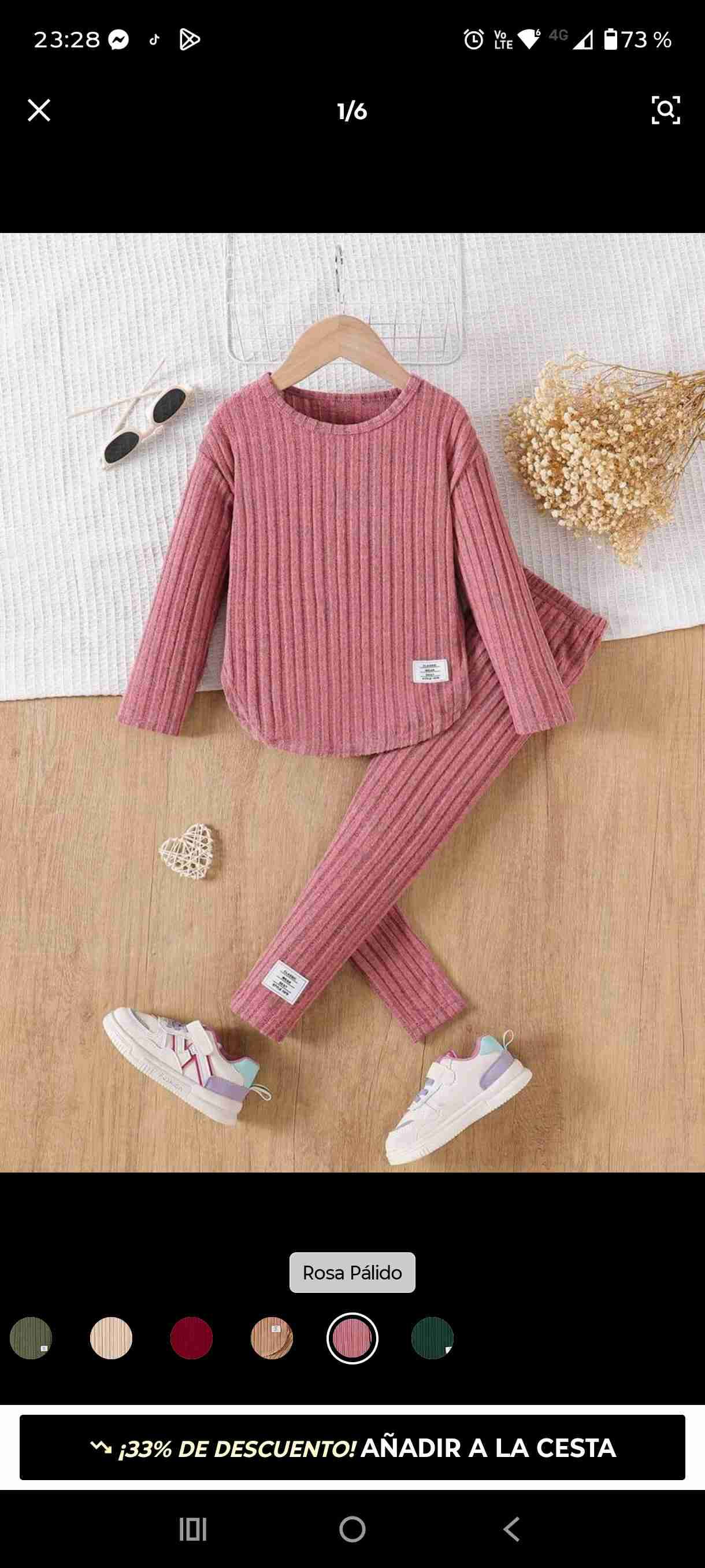 Conjunto Rosado Infantil de Punto