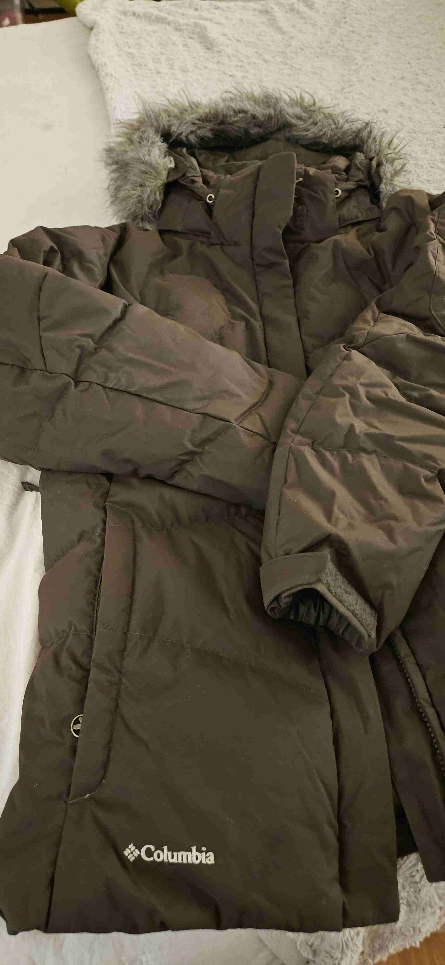 Parka Columbia verde con capucha - miniatura 1