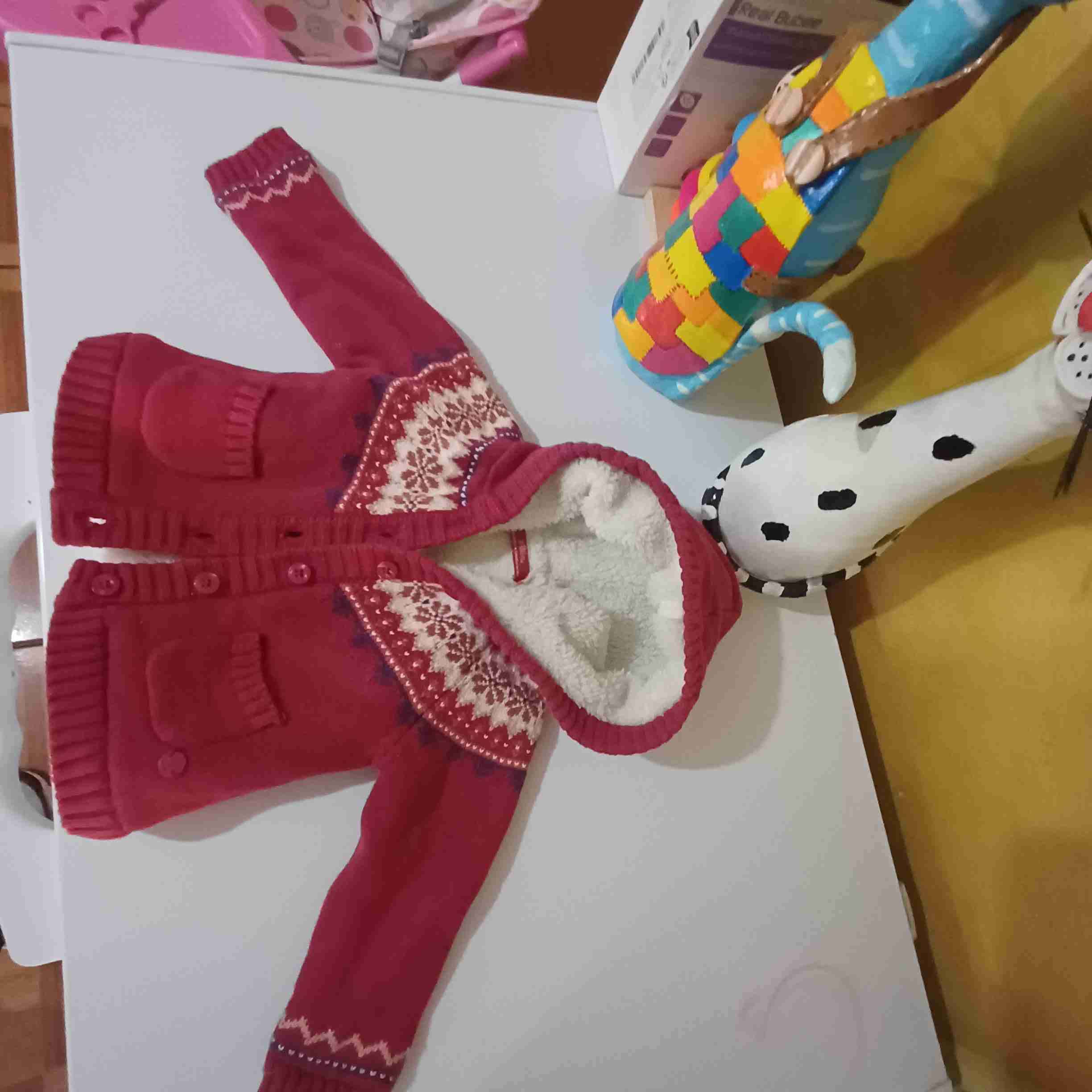 Chaleco infantil tejido rojo - miniatura 1