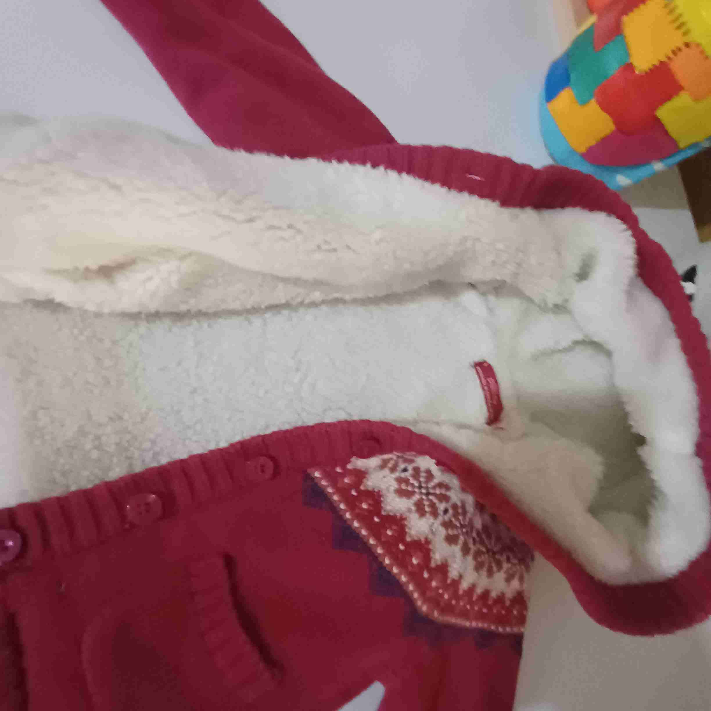 Chaleco infantil tejido rojo - miniatura 2