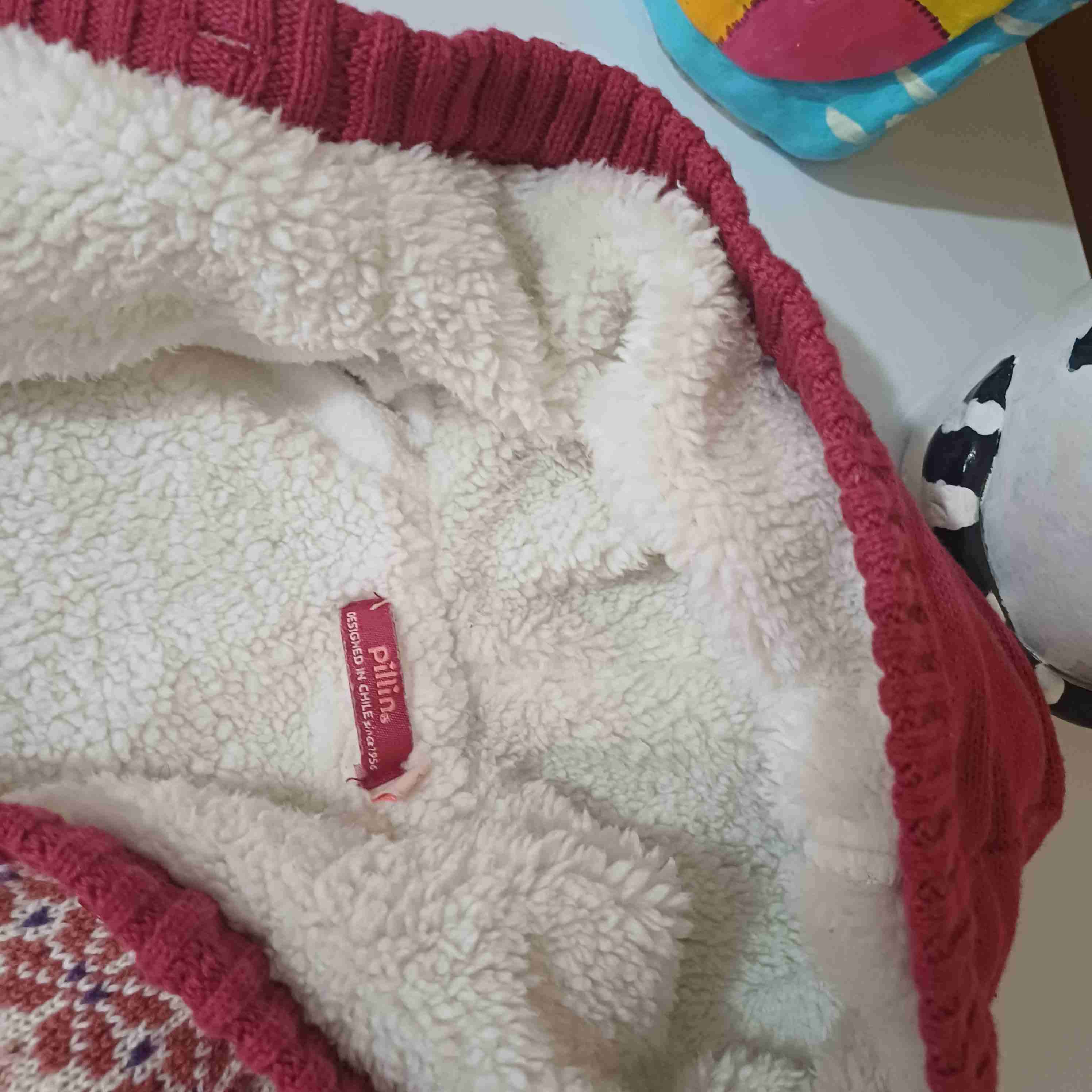 Chaleco infantil tejido rojo - miniatura 3