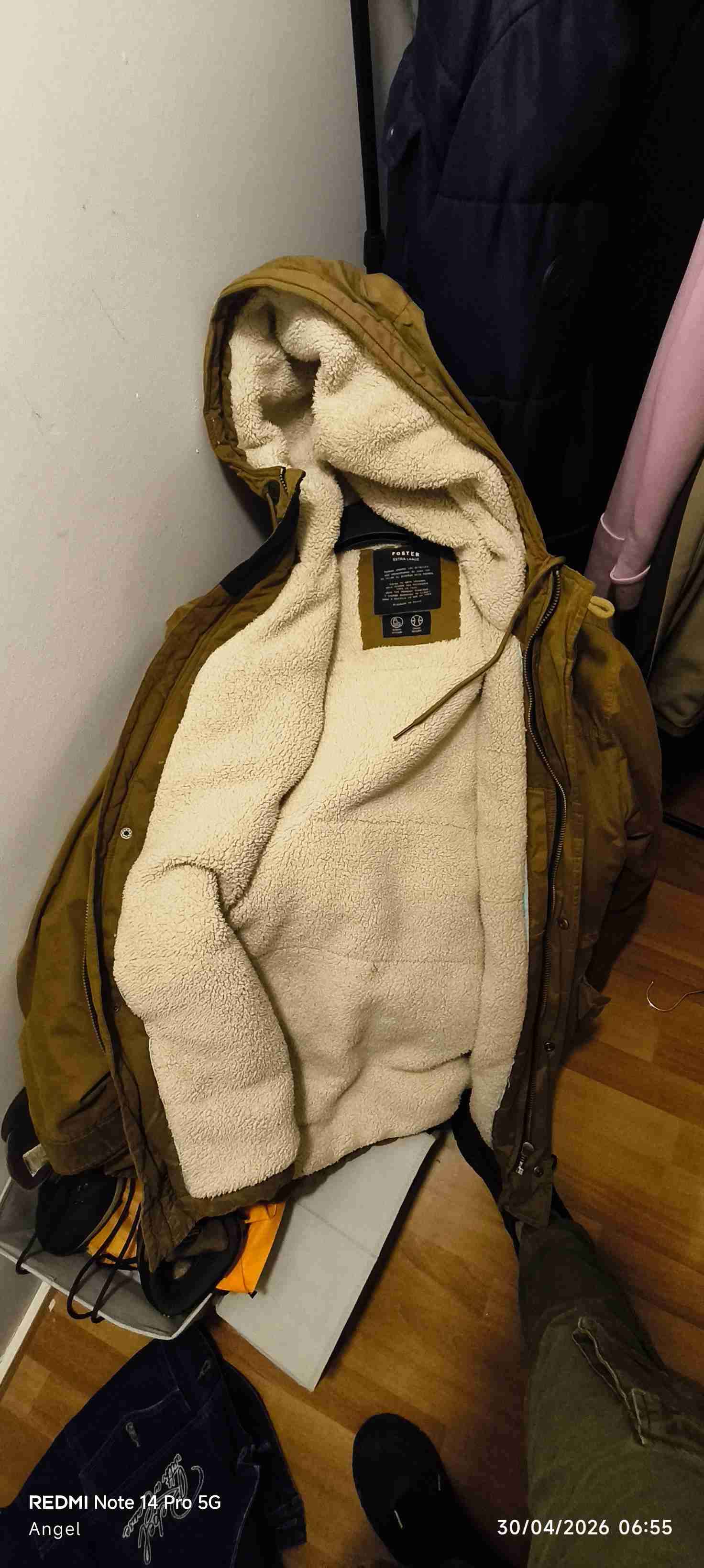 Parka marrón con forro de lana - miniatura 1