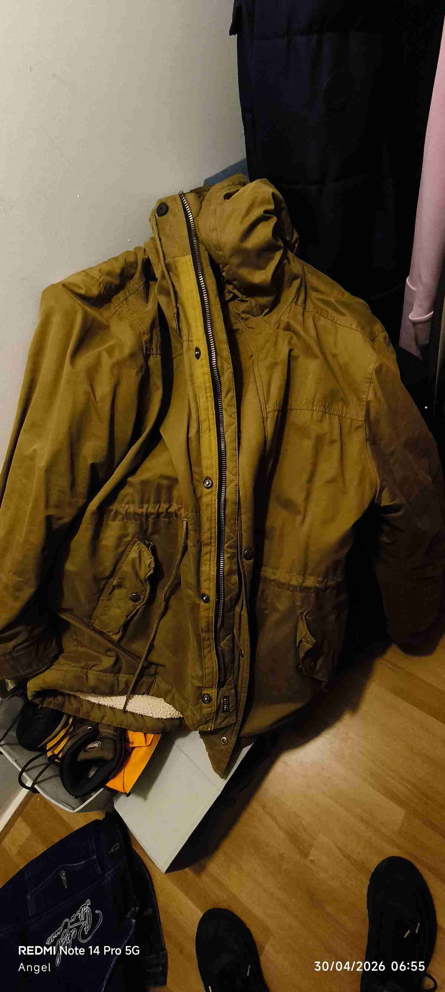 Parka marrón con forro de lana - miniatura 2
