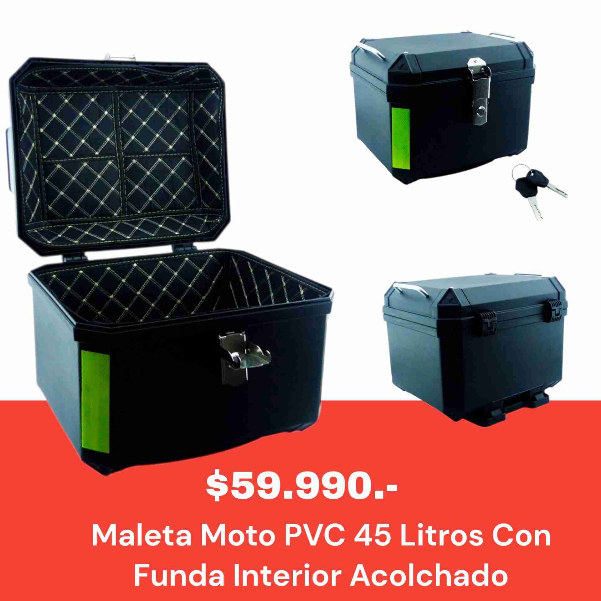 Maleta moto PVC 45 litros