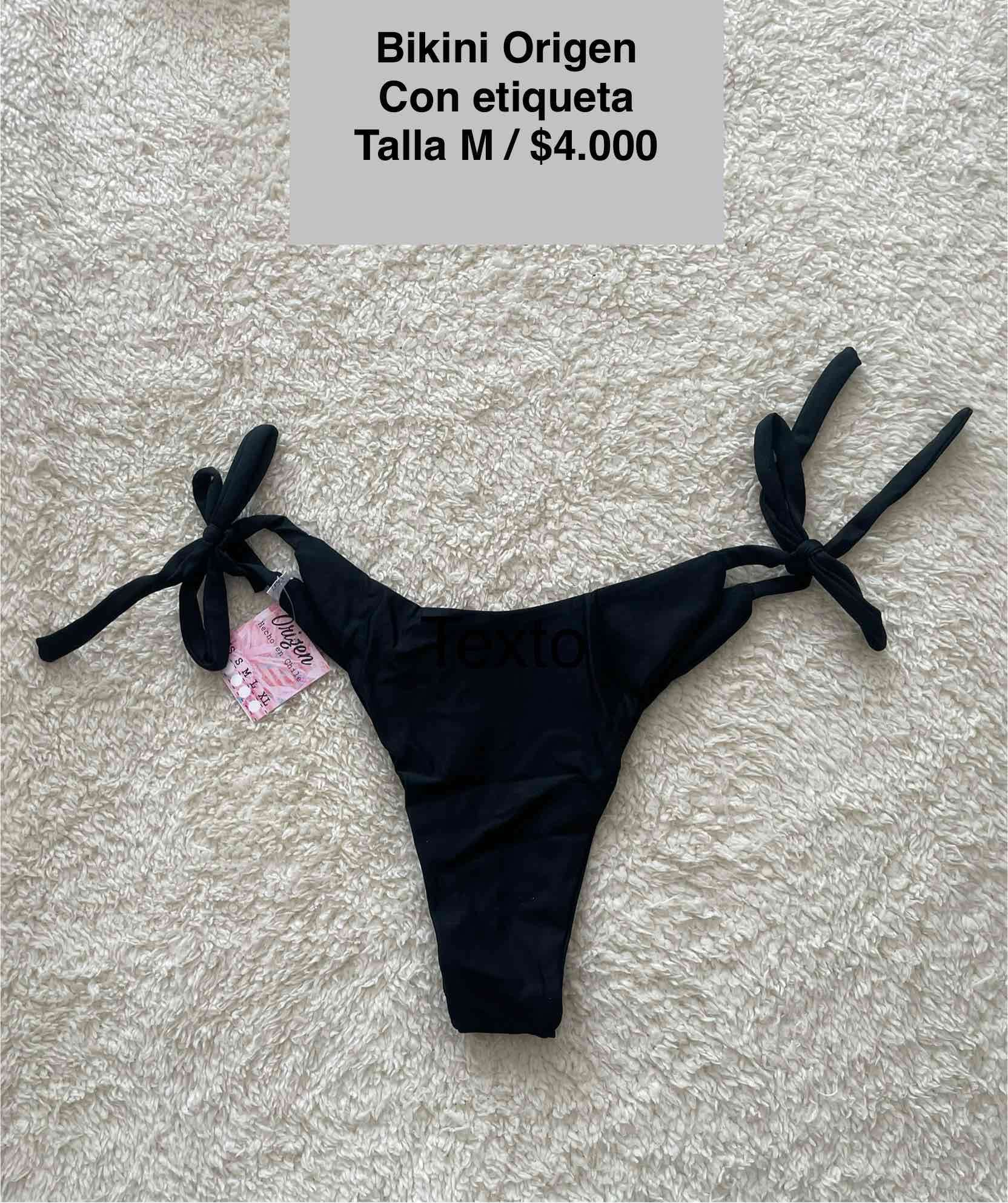 Bikini Origen negro con etiqueta