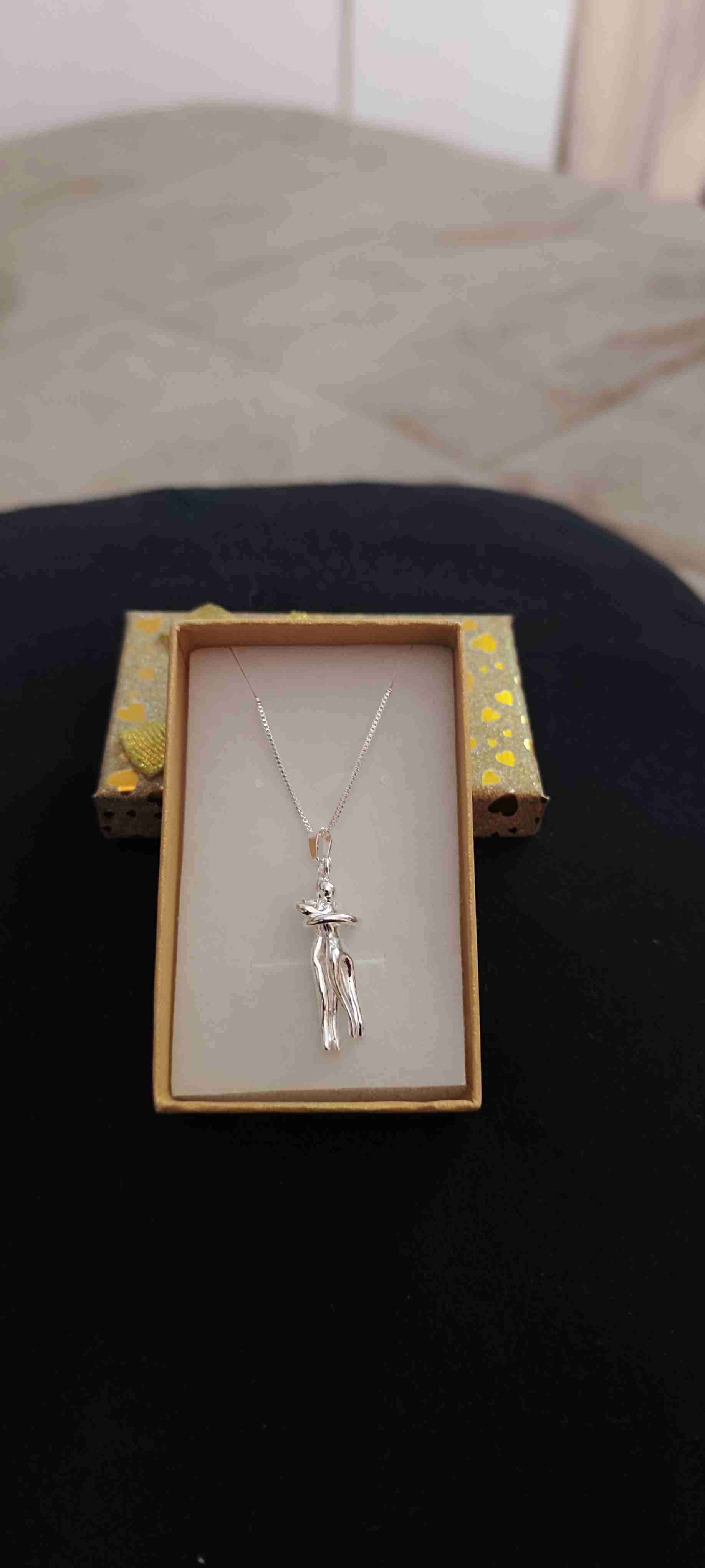 Collar de plata con corazón rojo - miniatura 4