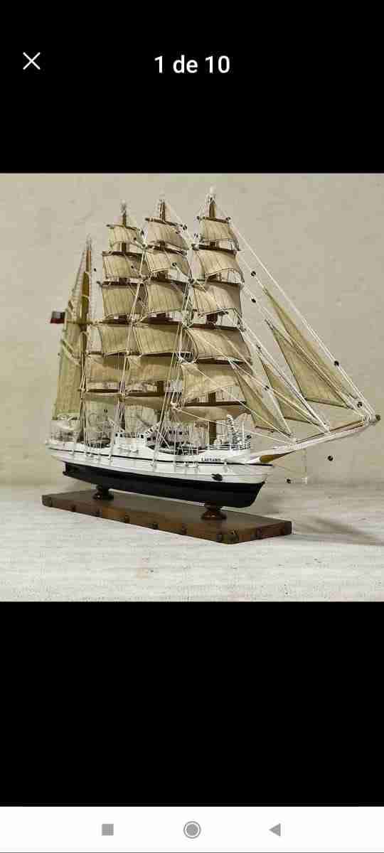 Modelo de barco a vela decorativo chilenos - miniatura 1