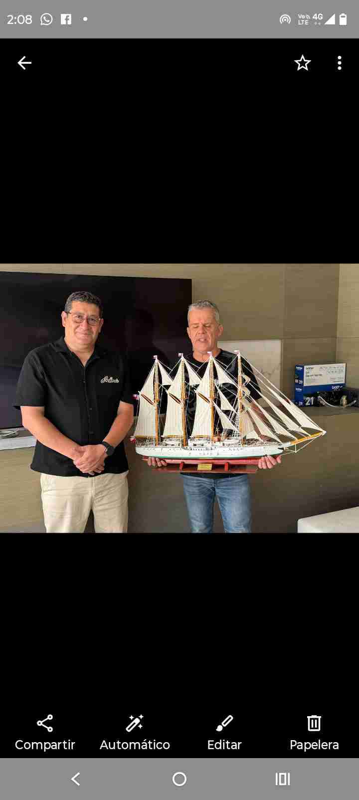 Modelo de barco a vela decorativo chilenos - miniatura 4