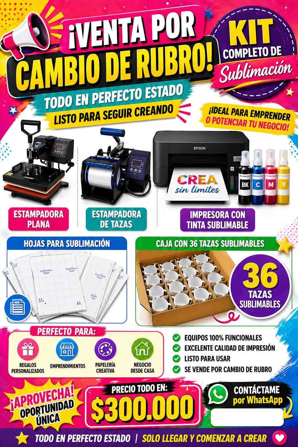 Kit completo de sublimación