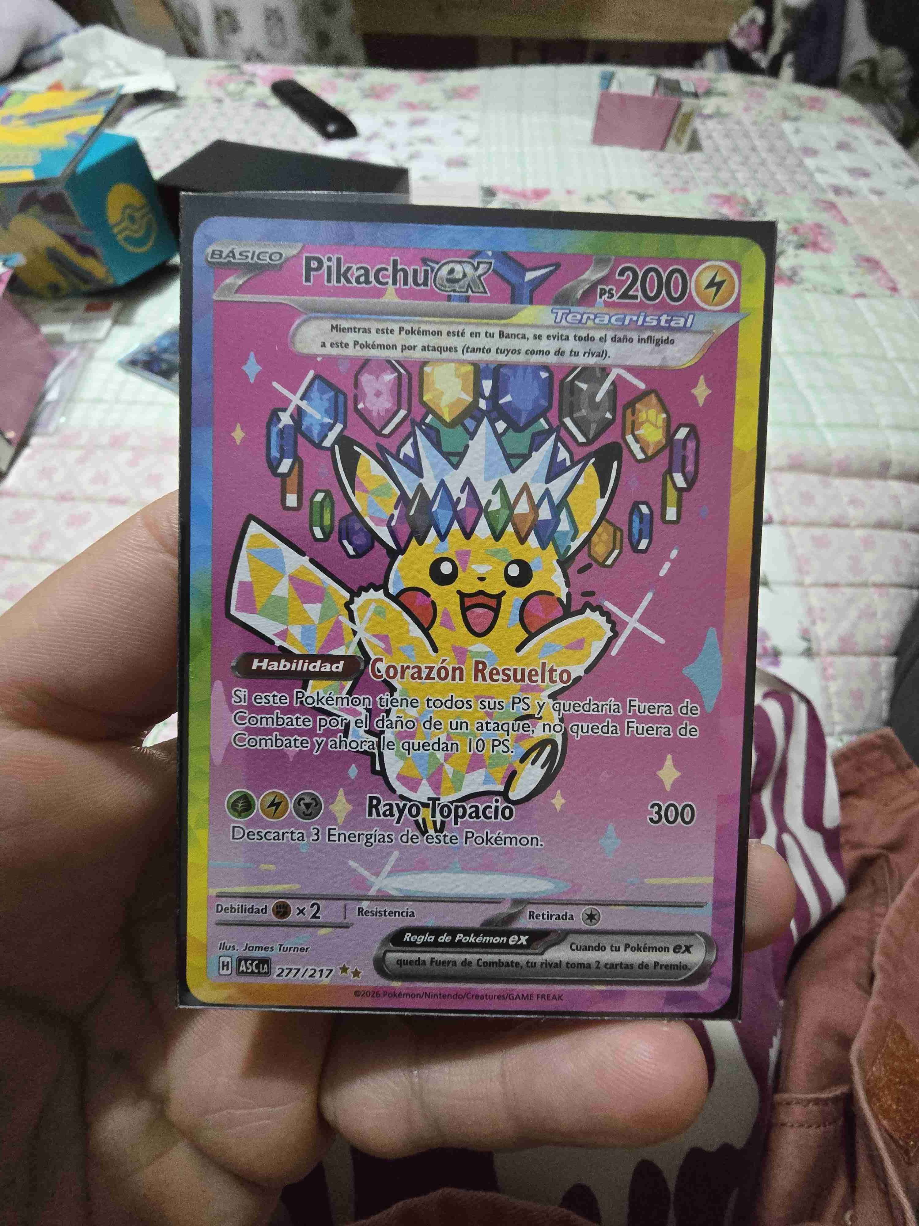 Carta Pikachu ex Tera Cristal - miniatura 1