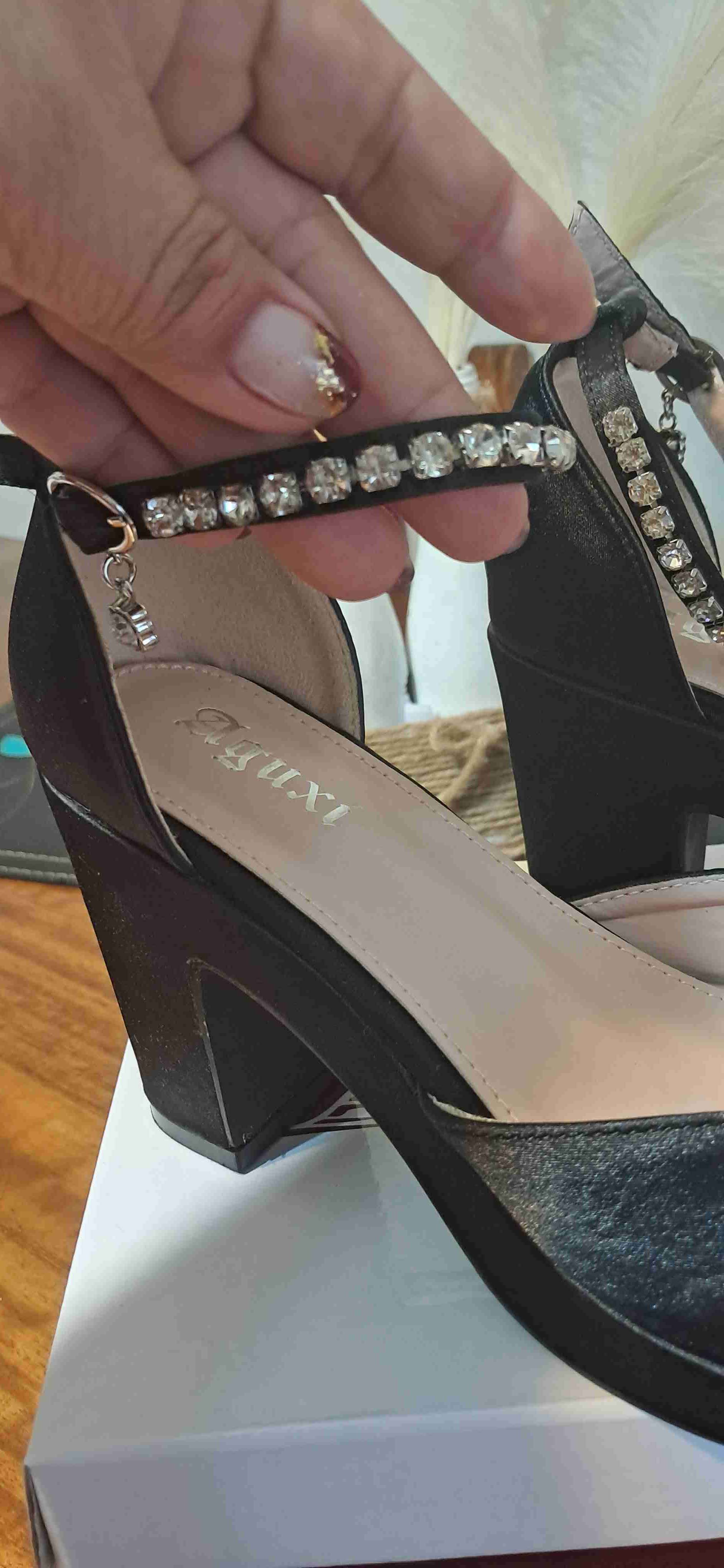 Tacones negros con brillantes - miniatura 2