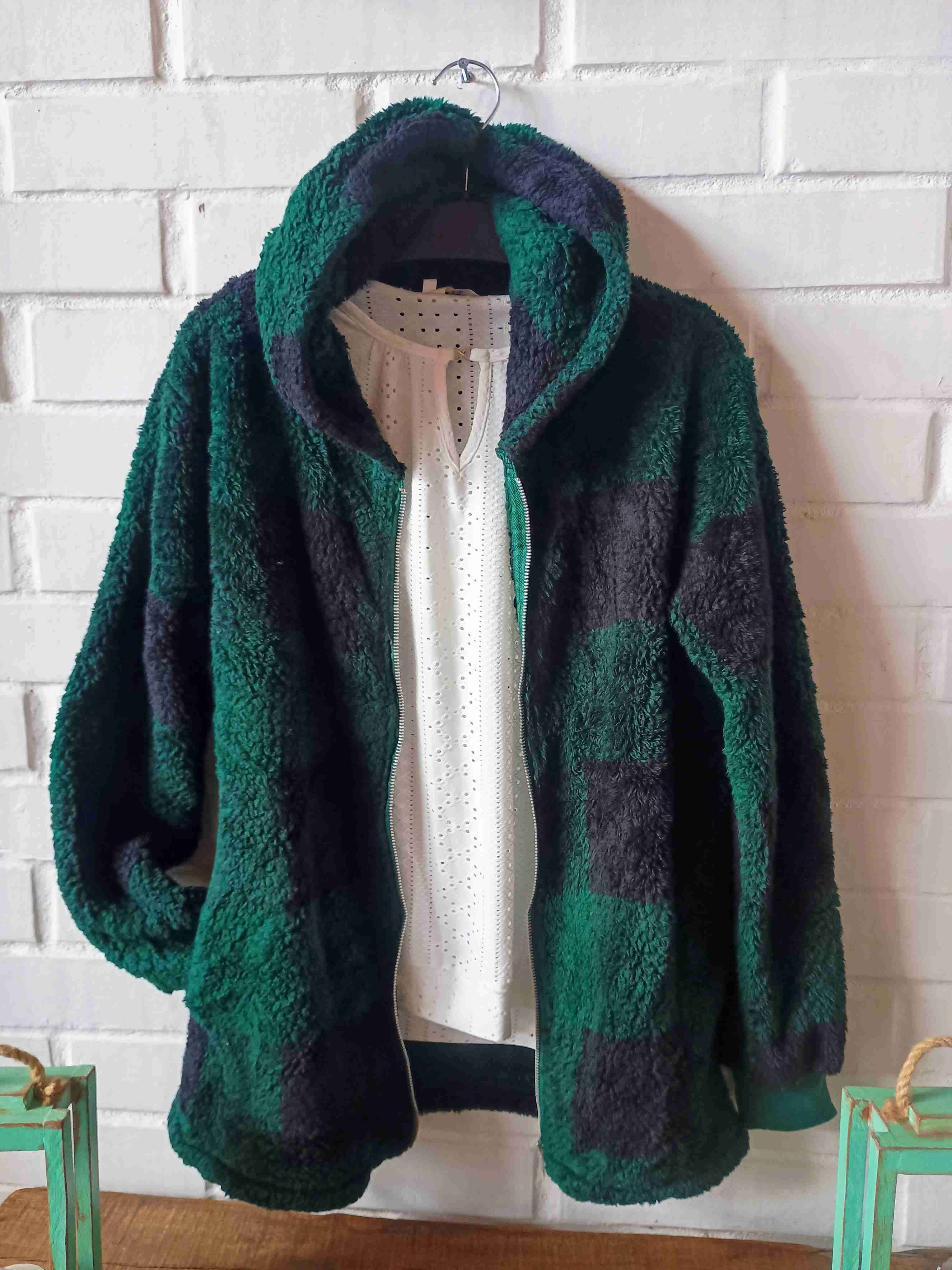 Chaleco polar verde oscuro