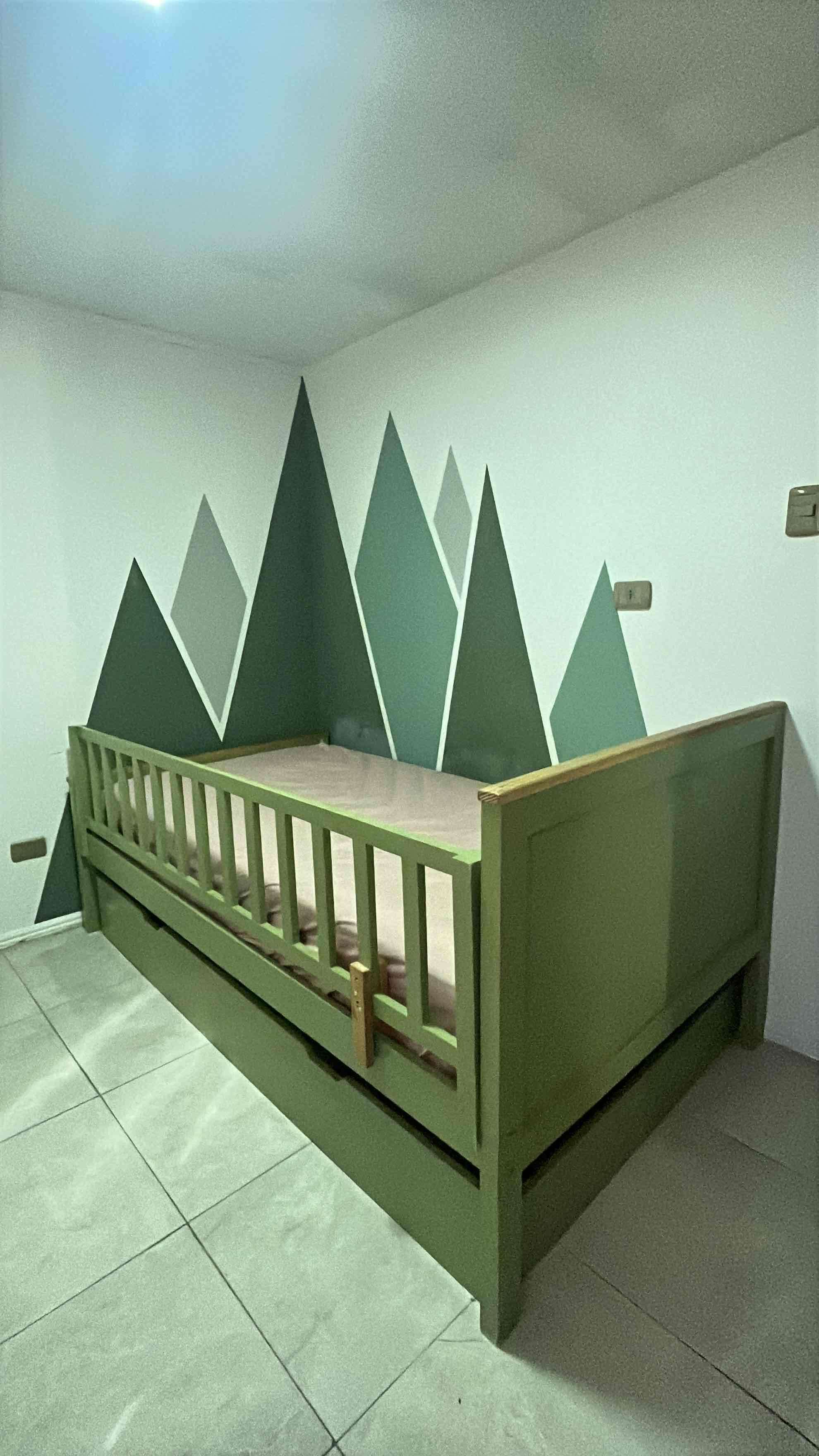 Cama nido plaza y media con baranda y colchón - miniatura 1