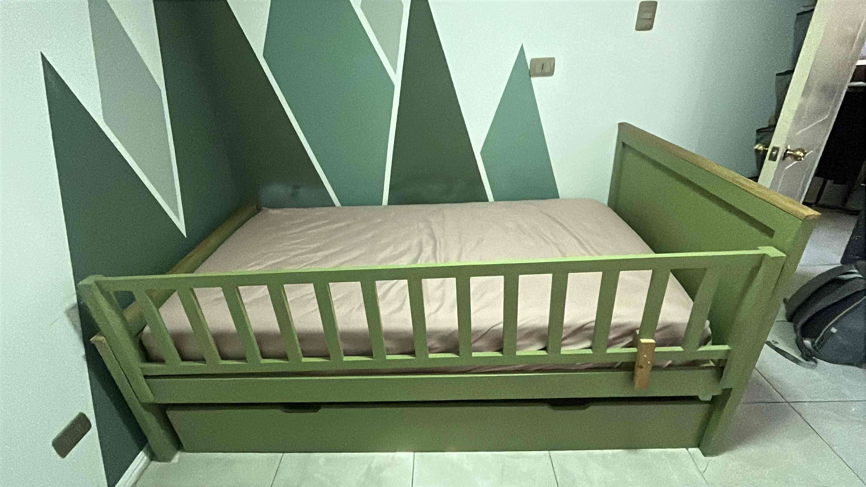 Cama nido plaza y media con baranda y colchón - miniatura 2