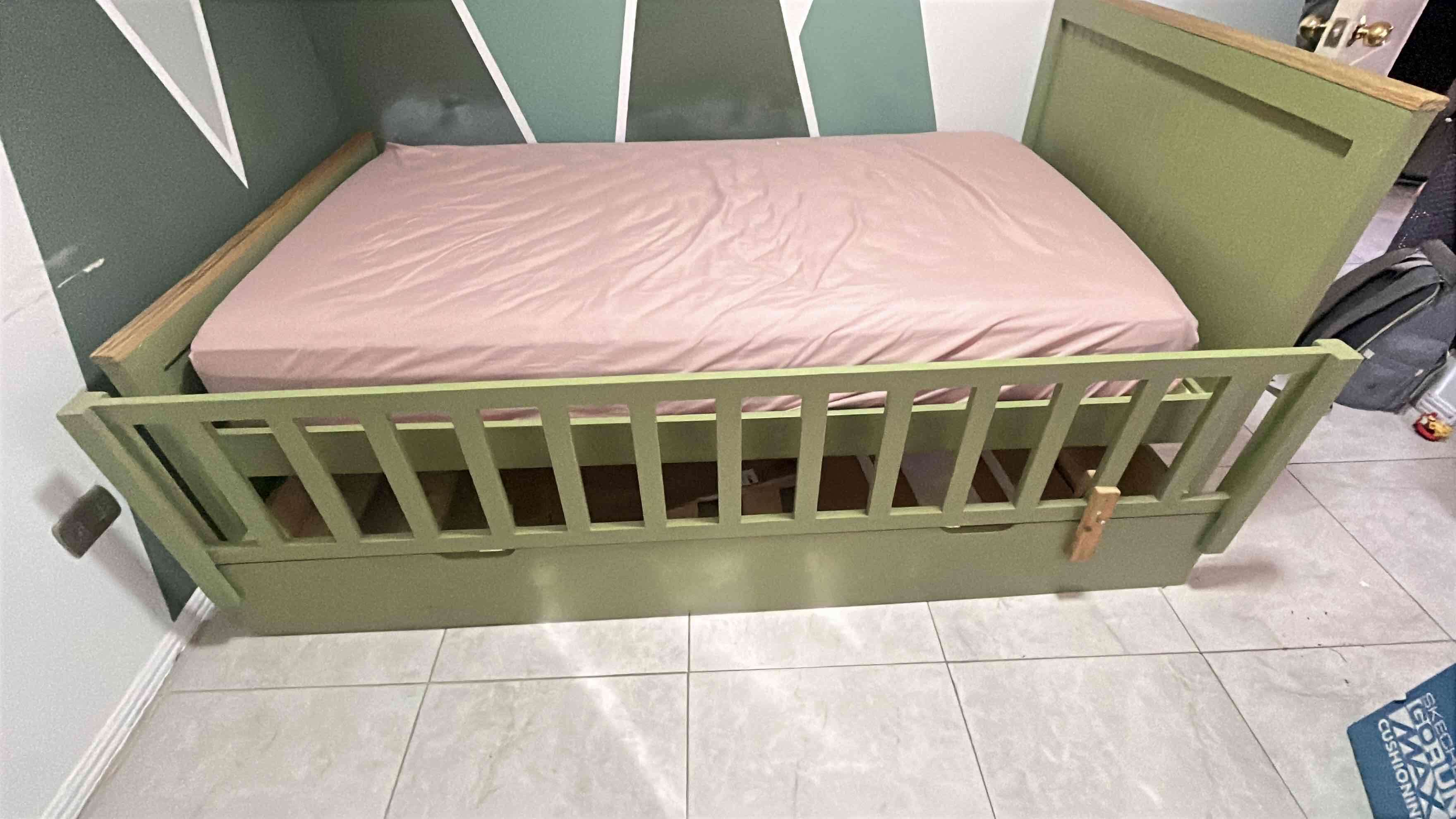 Cama nido plaza y media con baranda y colchón - miniatura 4