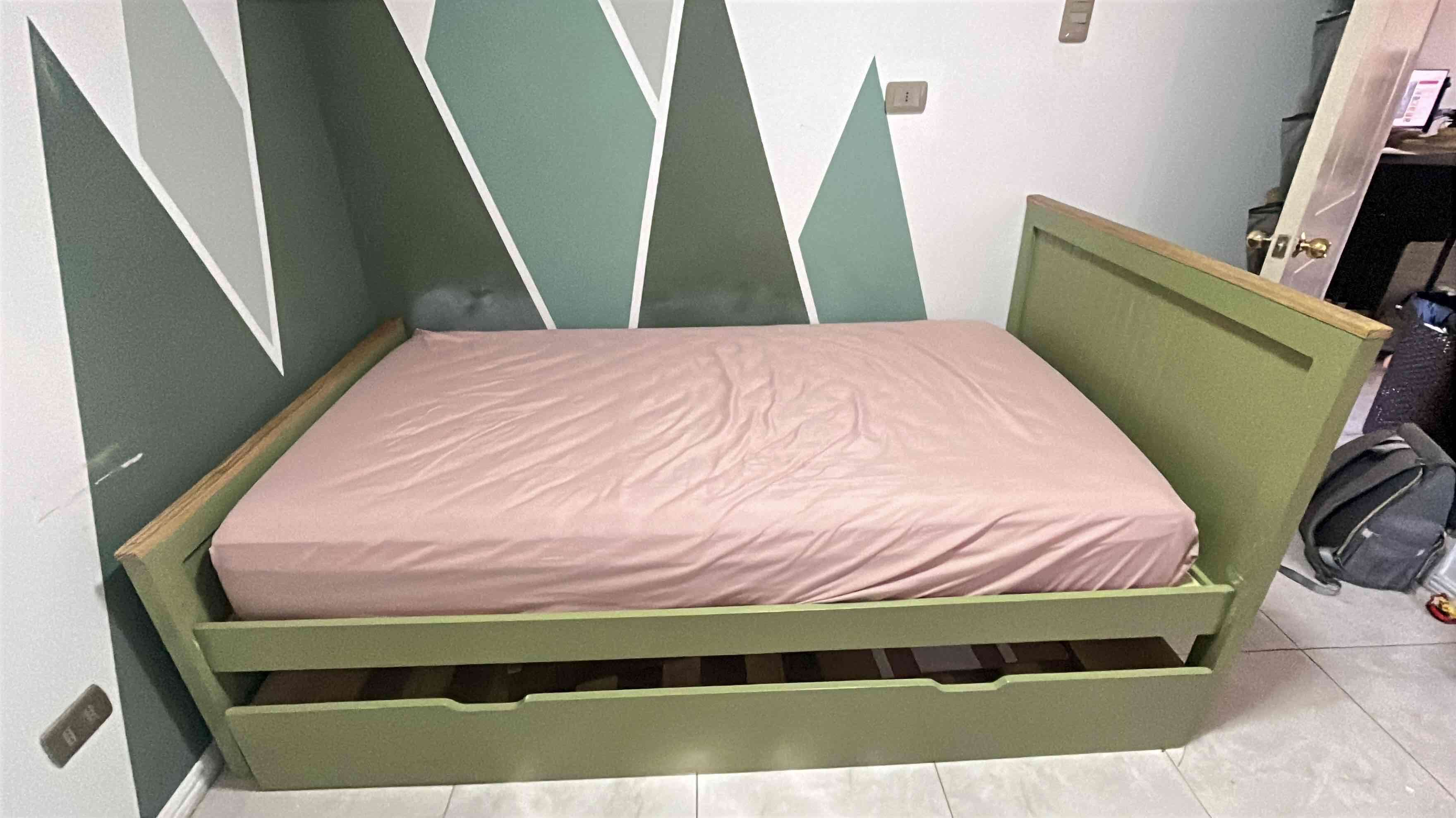 Cama nido plaza y media con baranda y colchón - miniatura 5