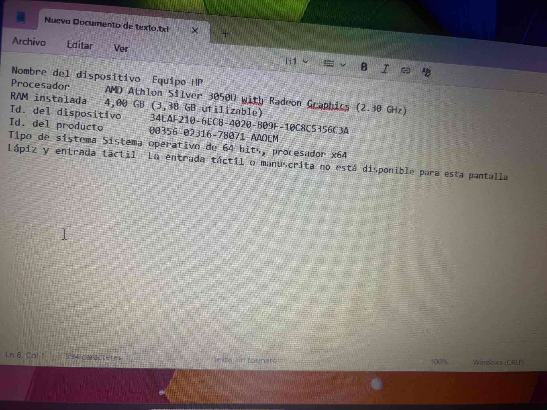 Equipo HP procesador AMD - miniatura 1