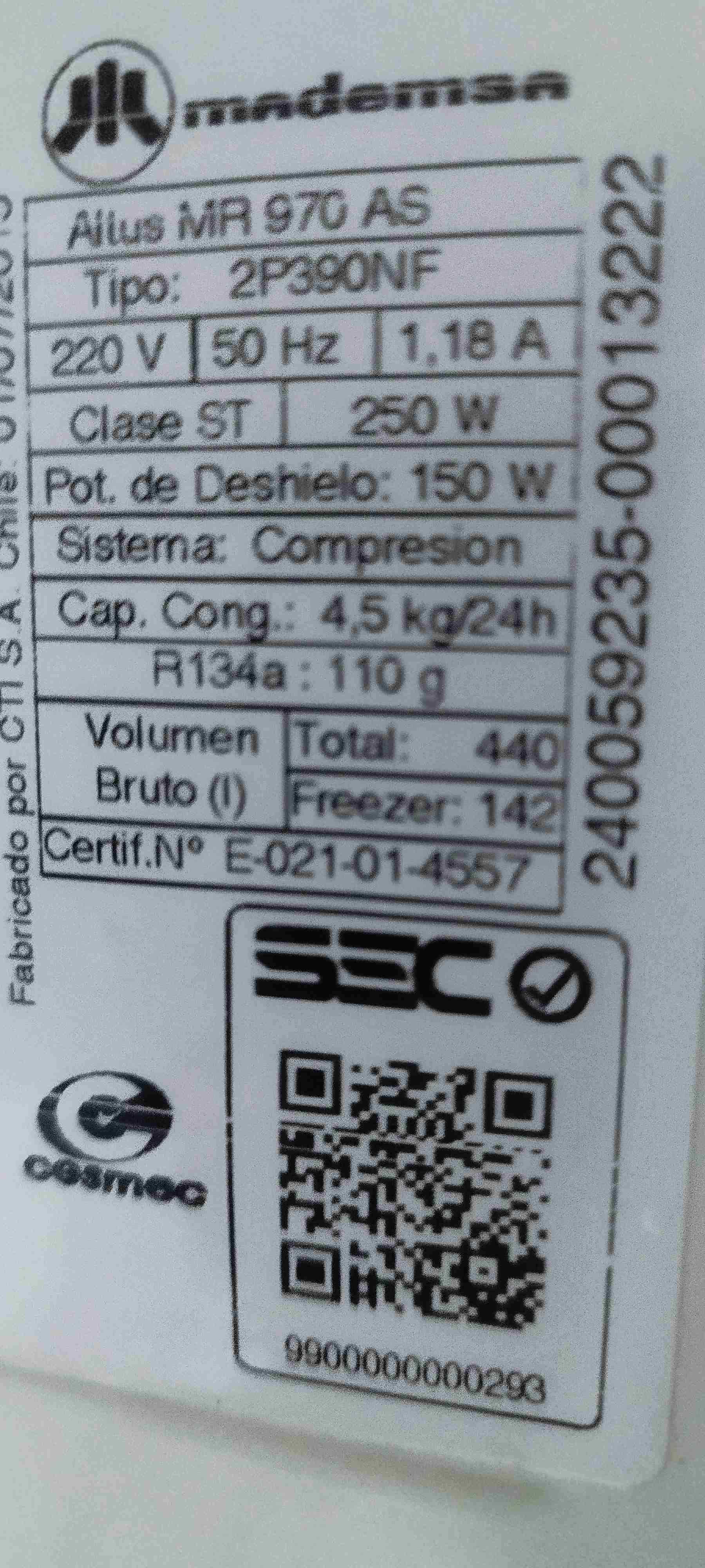 Refrigerador color gris - miniatura 6
