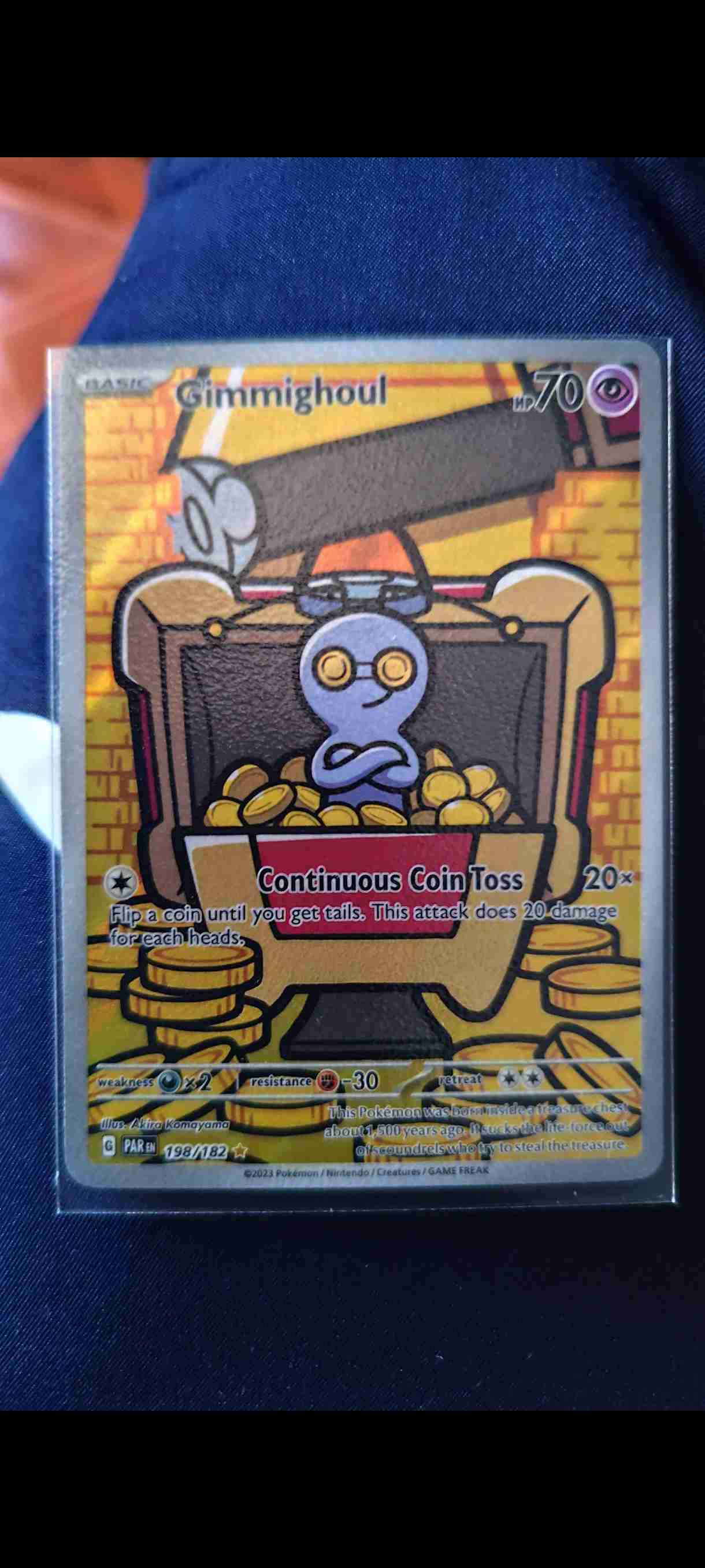 Carta Pokémon Gimmighoul holográfica - miniatura 2