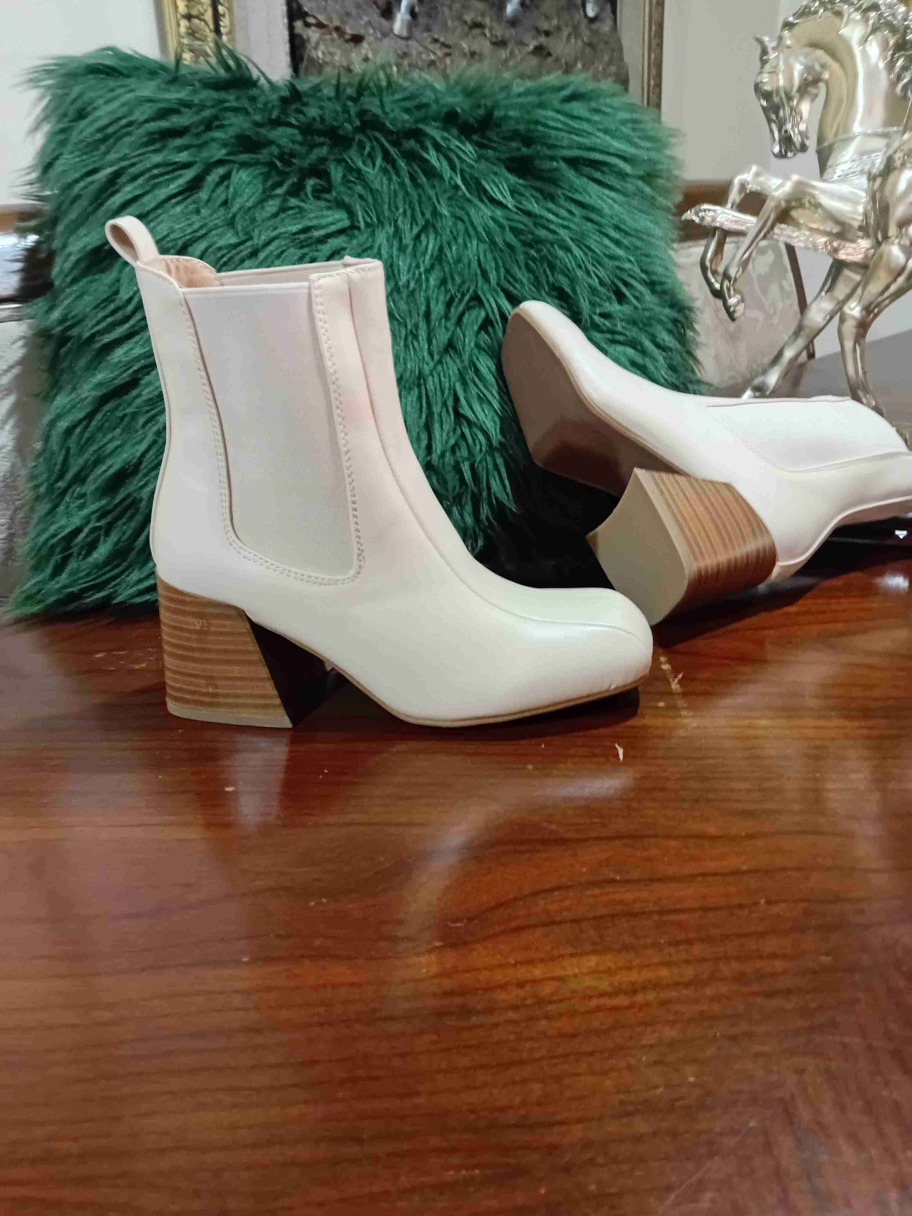 Botines blancos sintético - miniatura 1