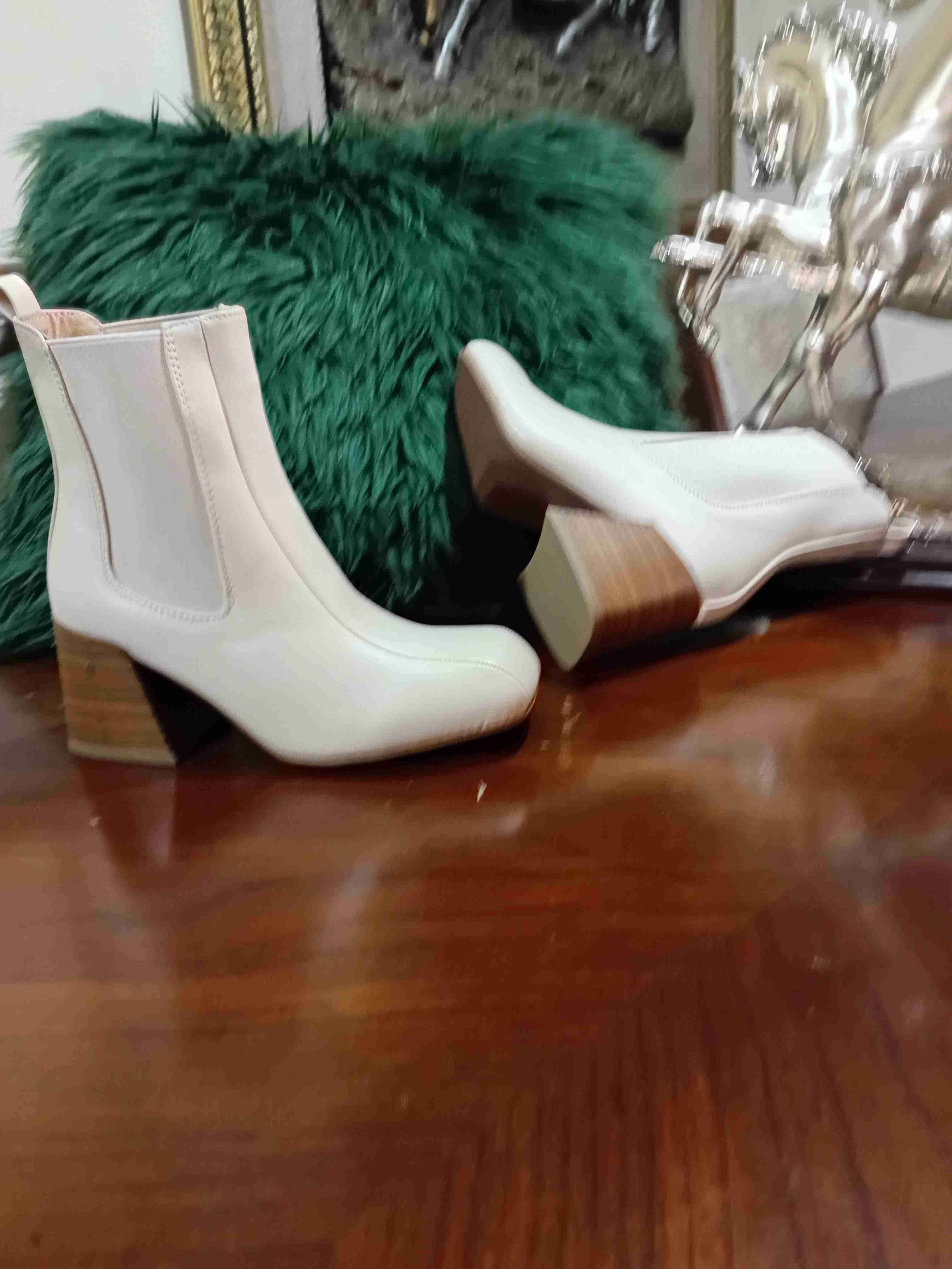 Botines blancos sintético - miniatura 4