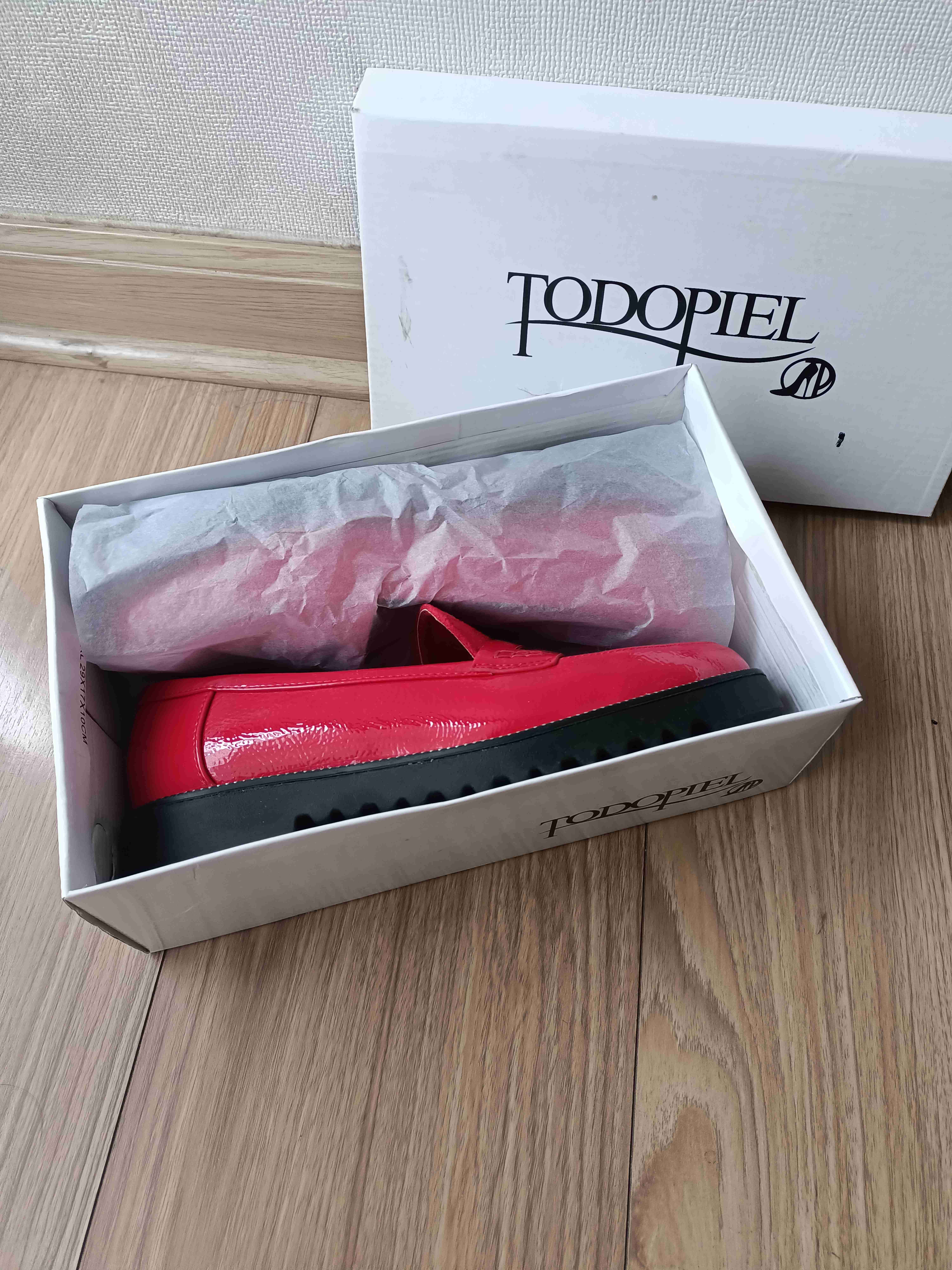 Zapatos mocasines rojos Todopiel - miniatura 2