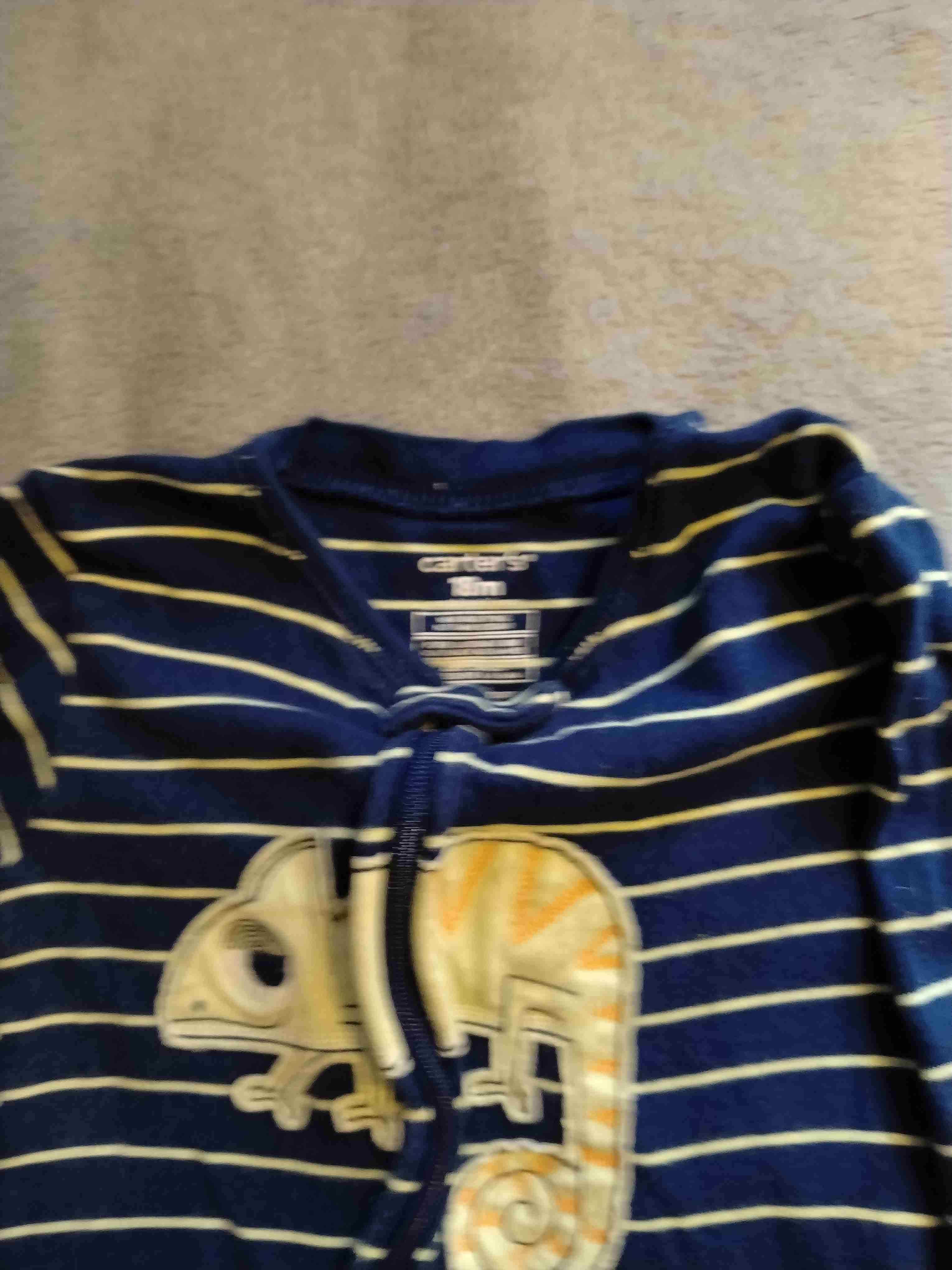 Pijama  rayado azul bebé - miniatura 3