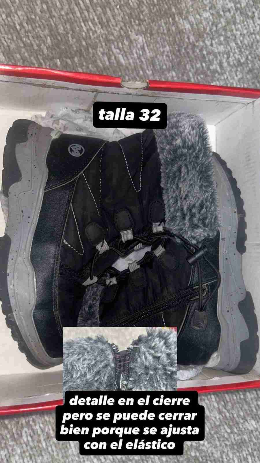 Botas negras con forro piel