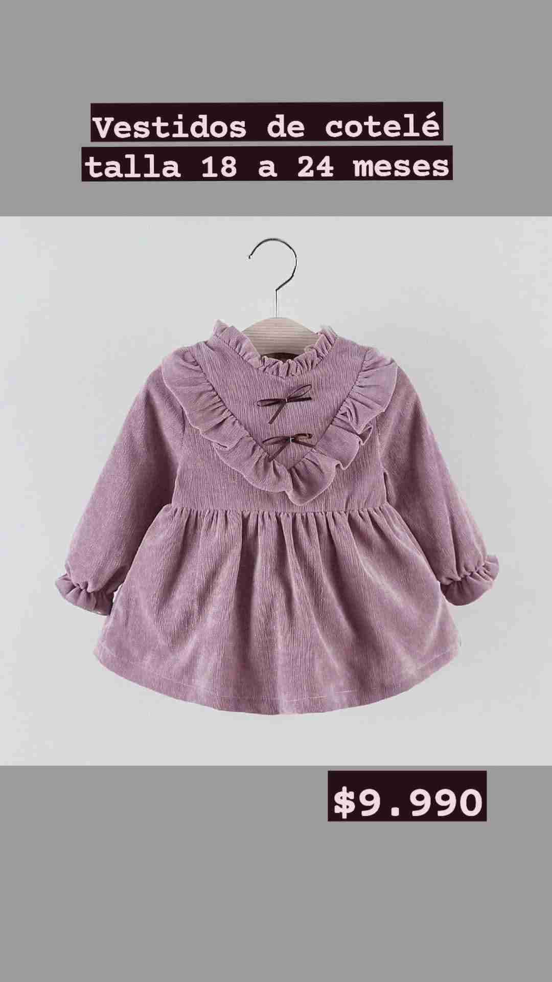 Vestido de cotelé morado bebé