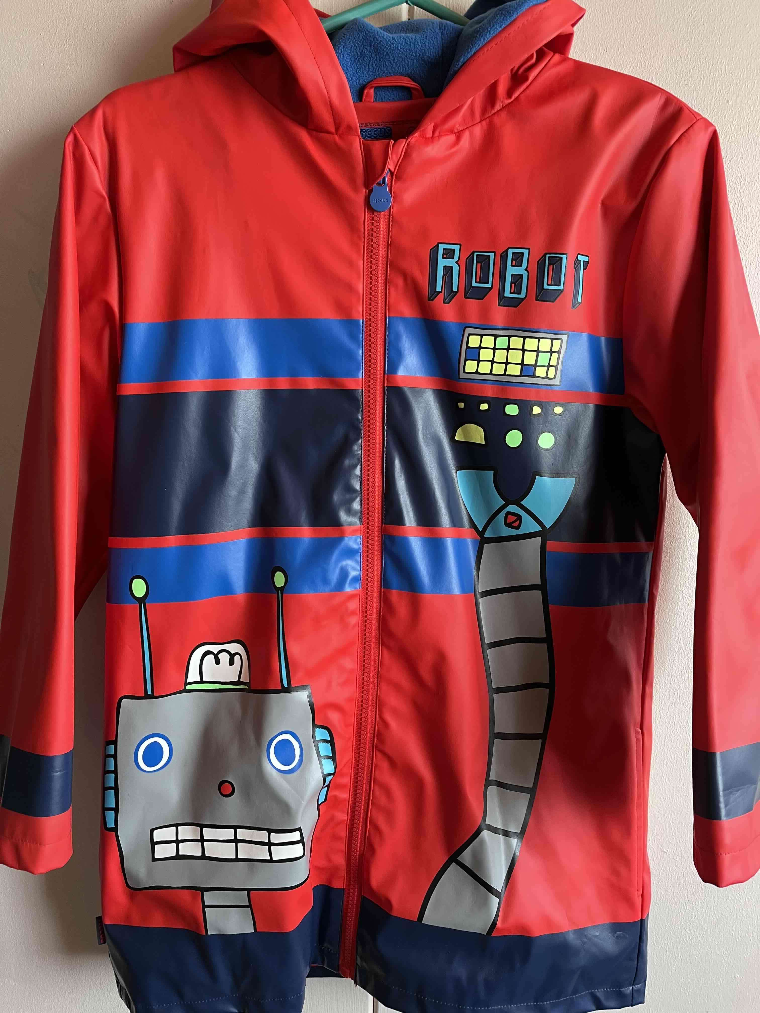 Chaqueta impermeable roja para niños - miniatura 2