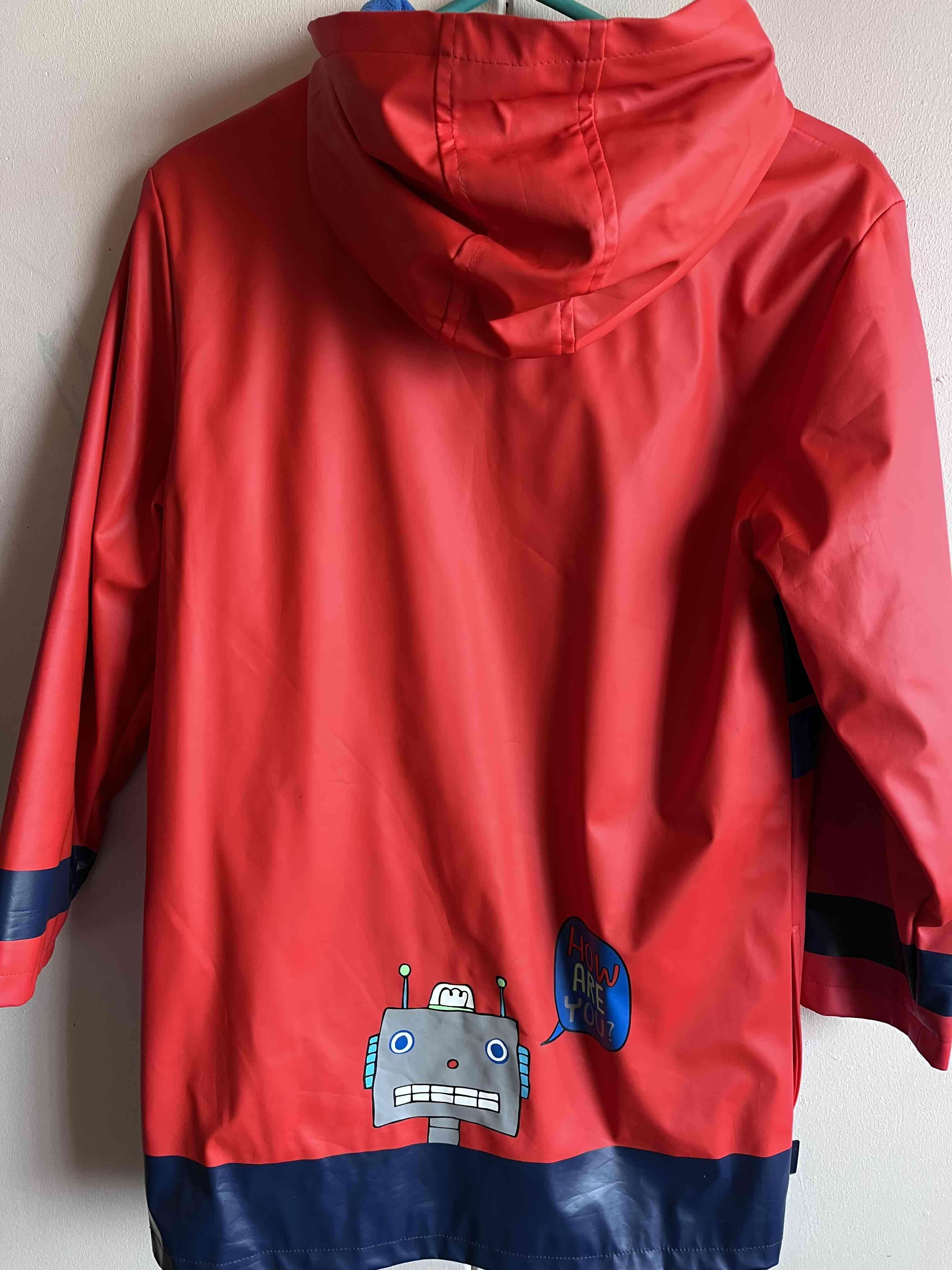 Chaqueta impermeable roja para niños - miniatura 3