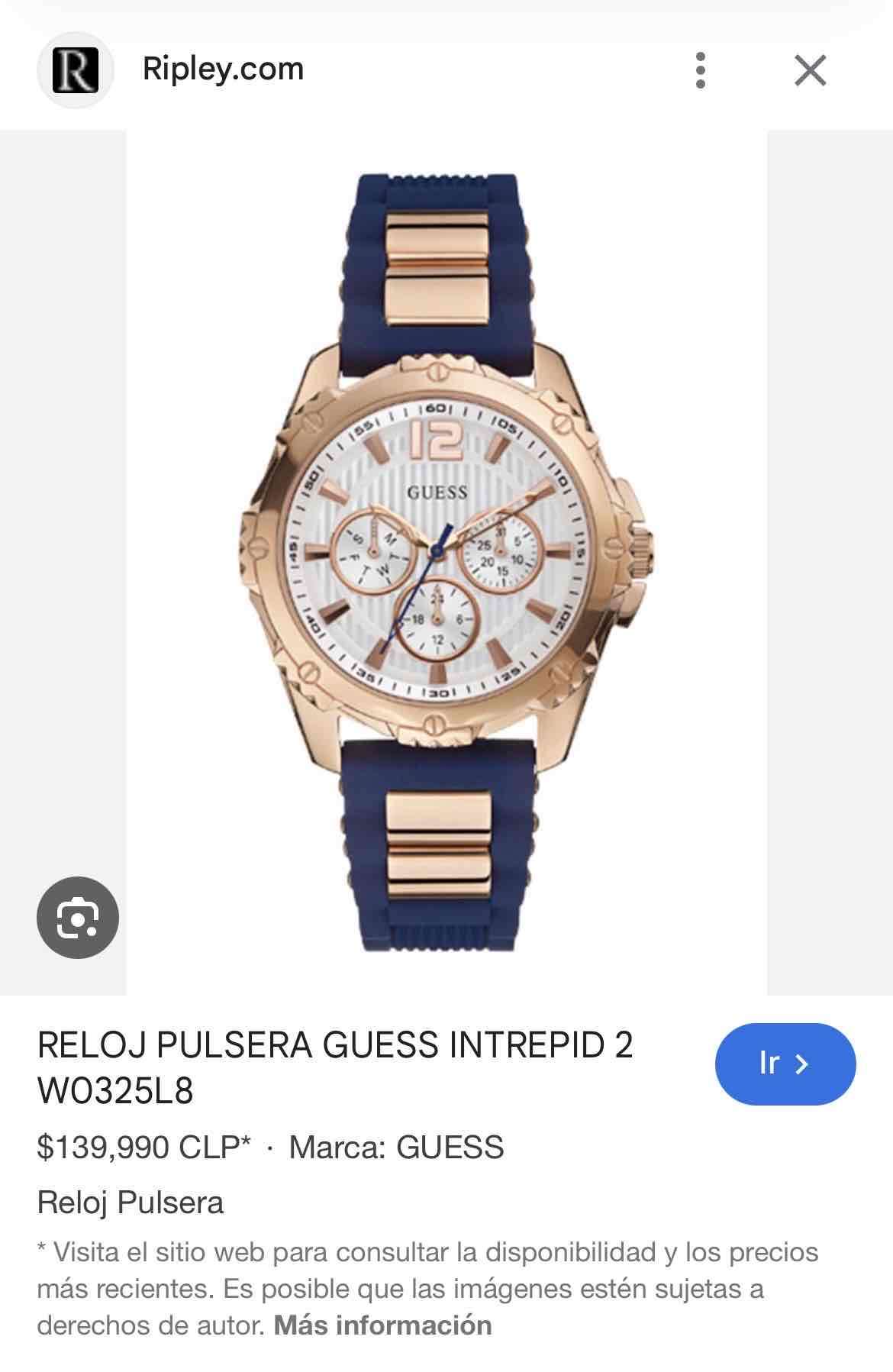 Reloj Guess dorado y azul nuevo - miniatura 2