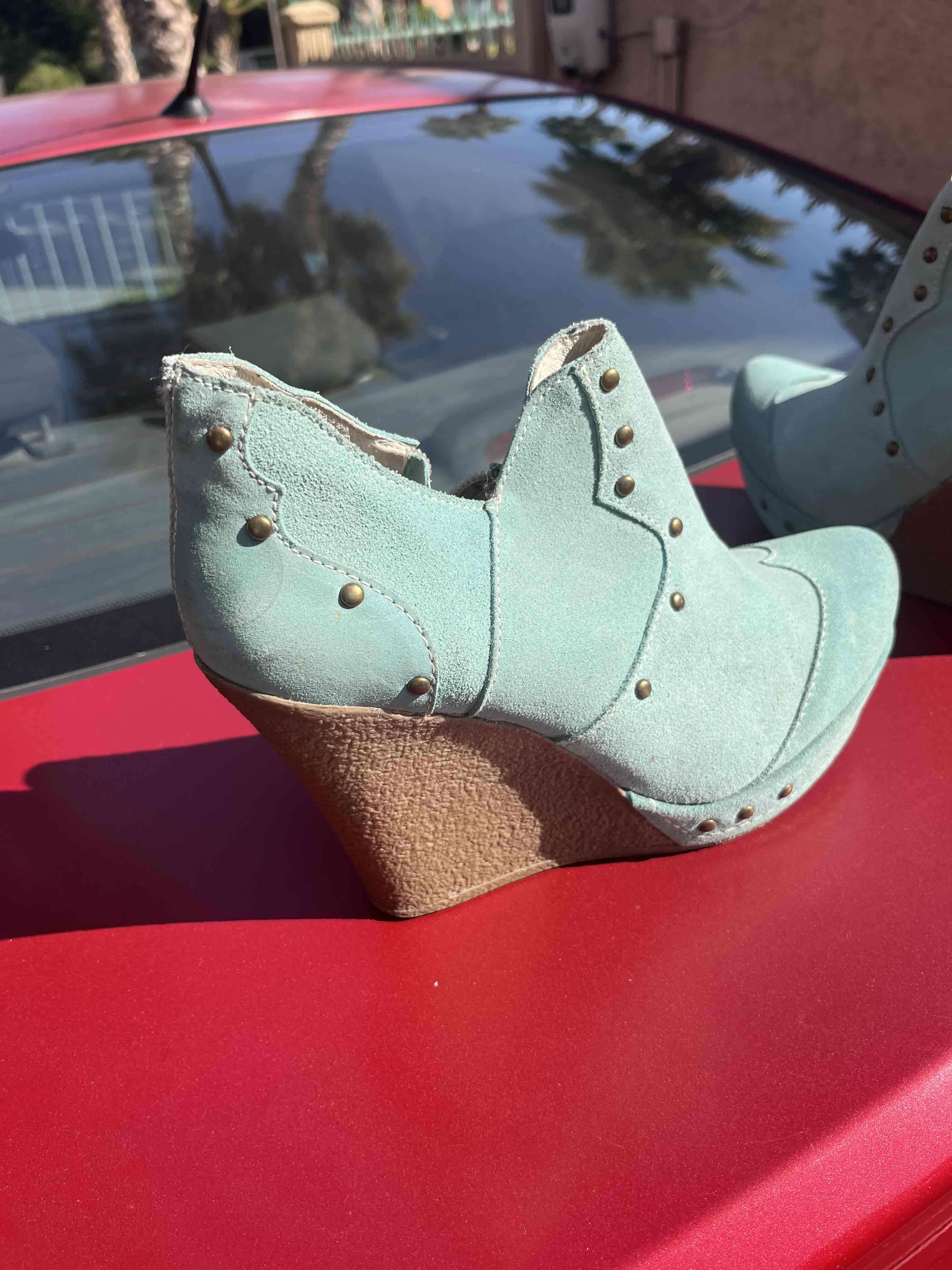 Botines plataforma turquesa - miniatura 2