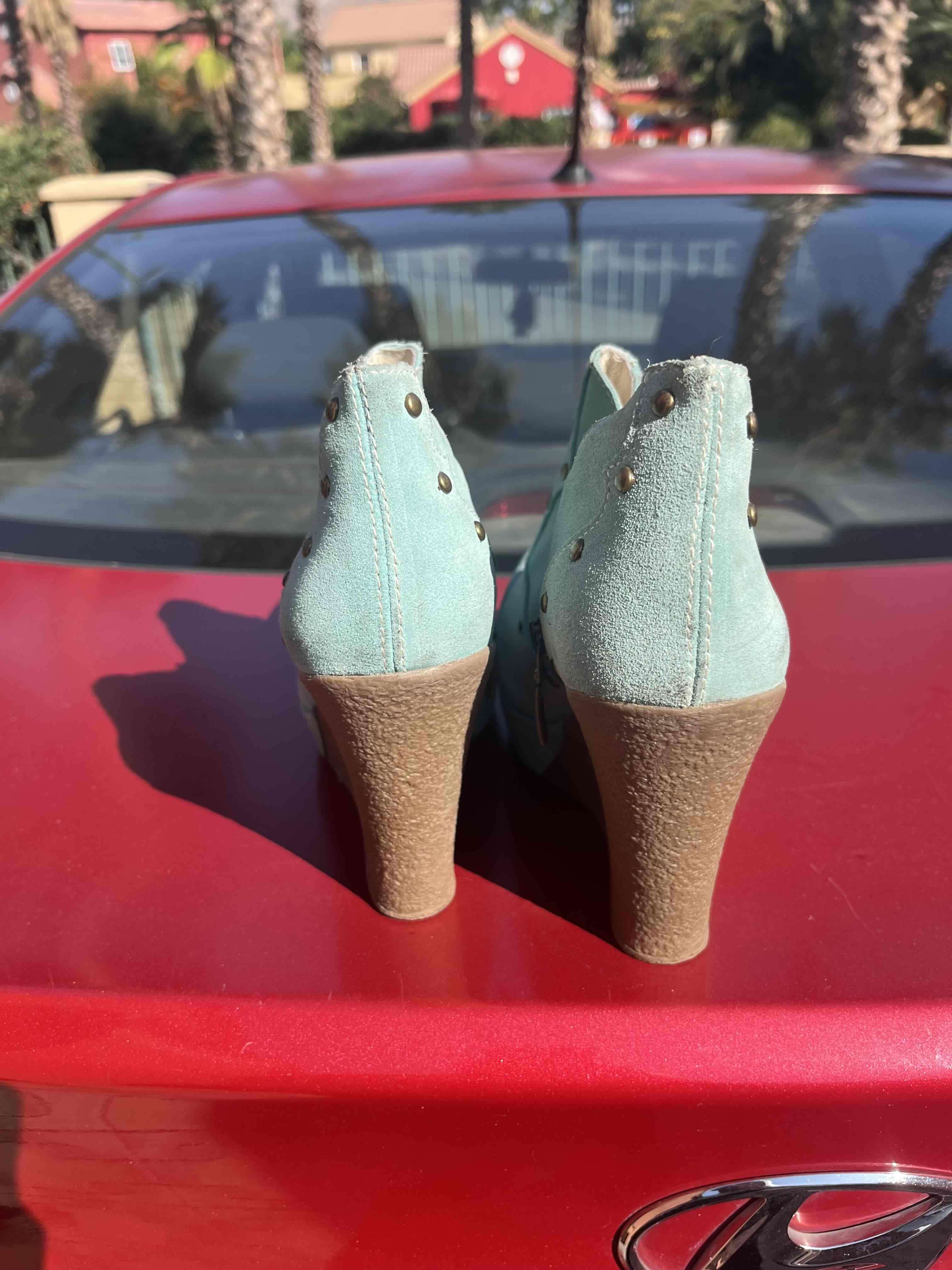 Botines plataforma turquesa - miniatura 3
