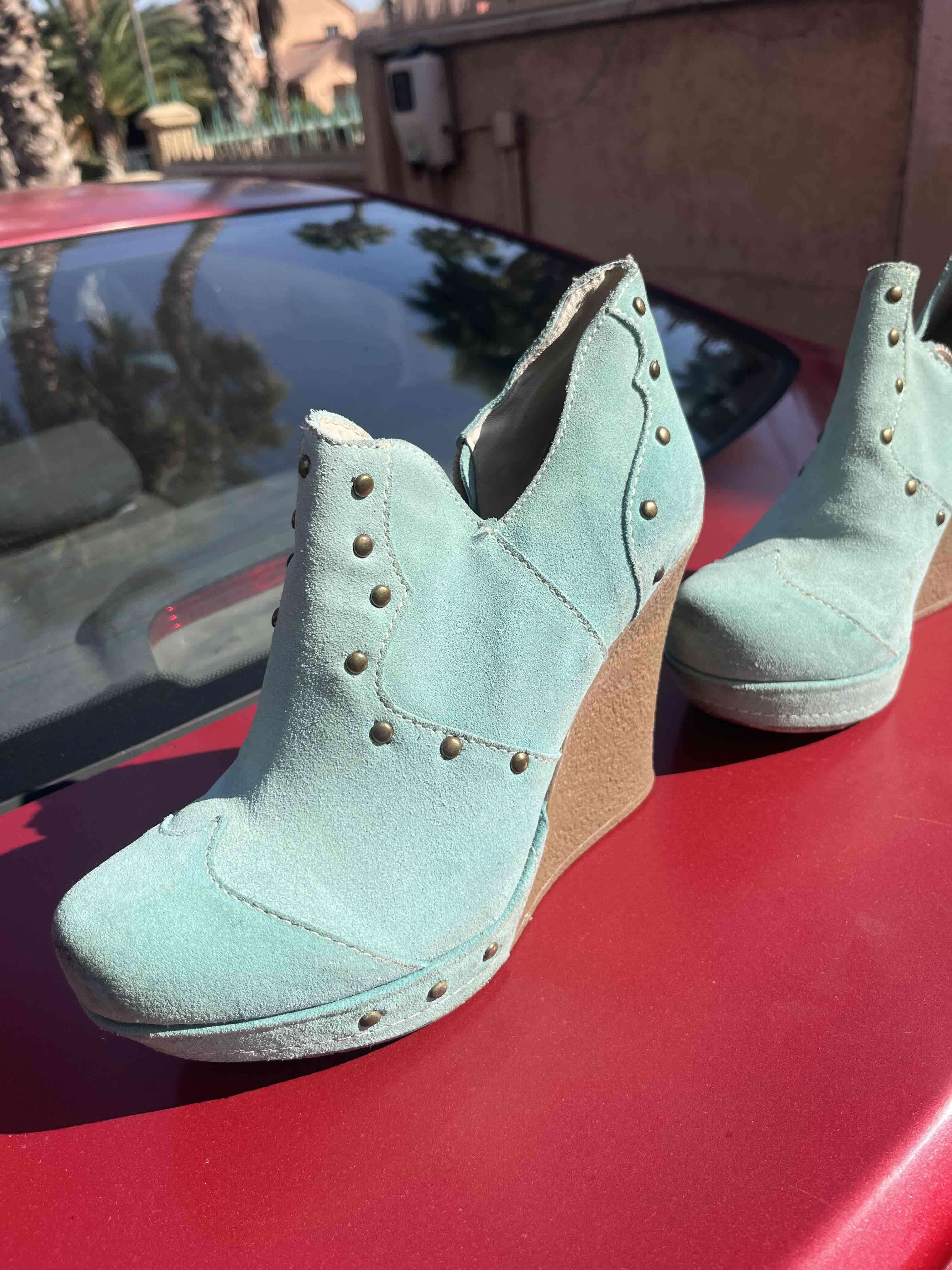 Botines plataforma turquesa - miniatura 5