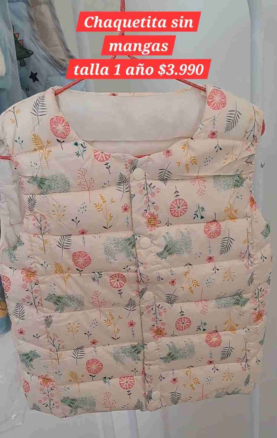 Chaleco infantil sin mangas talla 12 meses