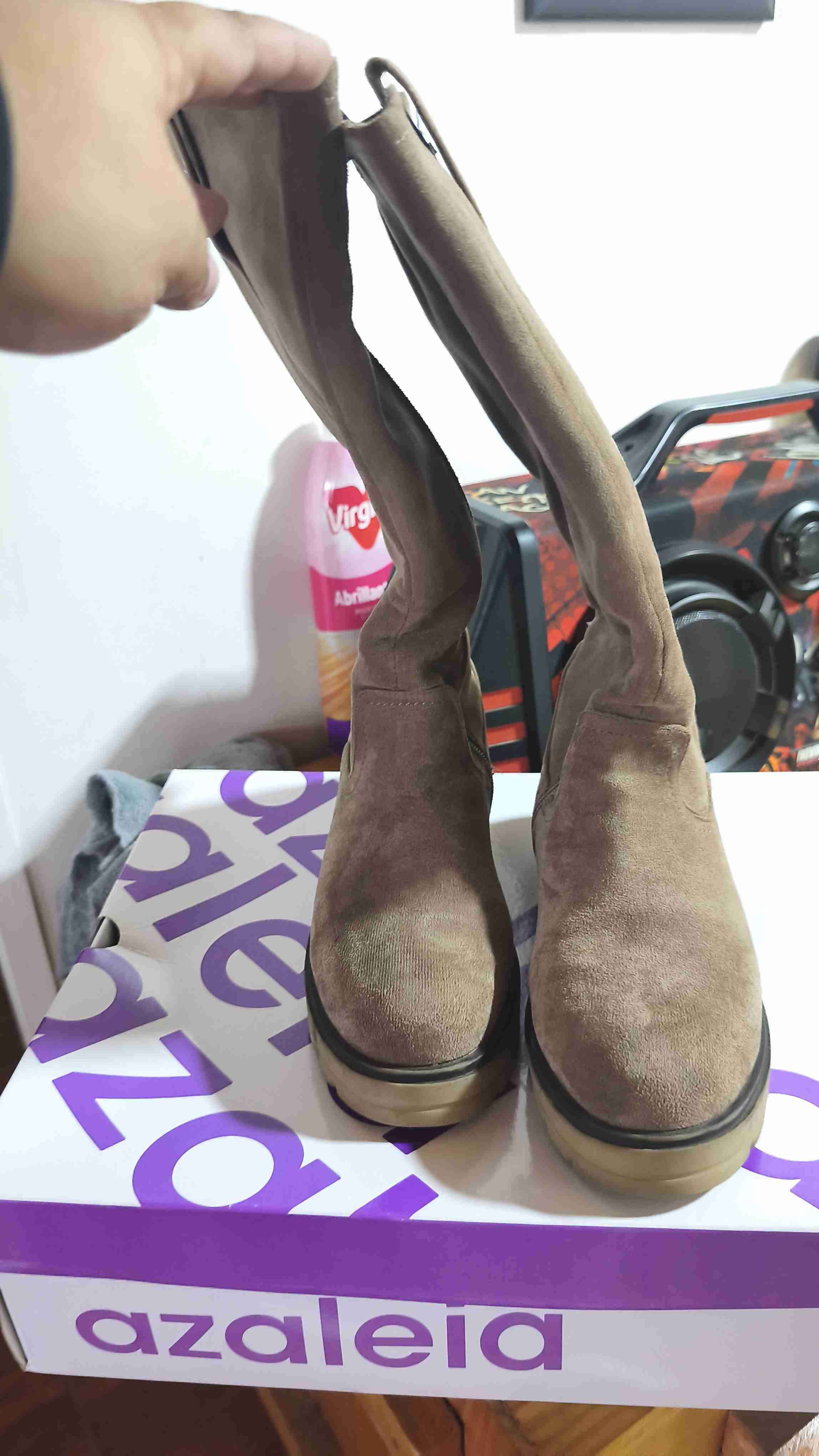 Botas altas Azaleia beige - miniatura 2