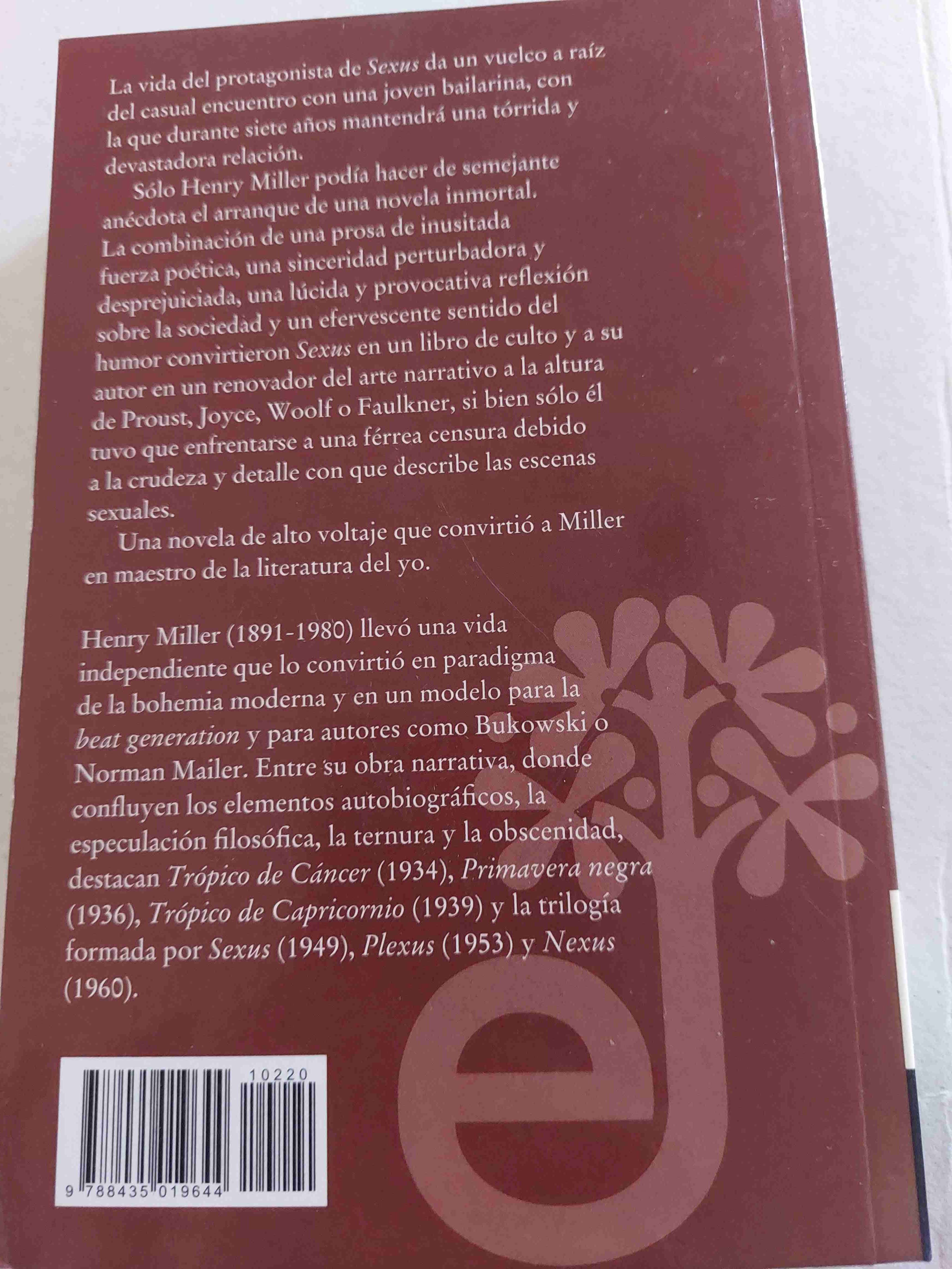 Libro 'Sexus' de Henry Miller - miniatura 2