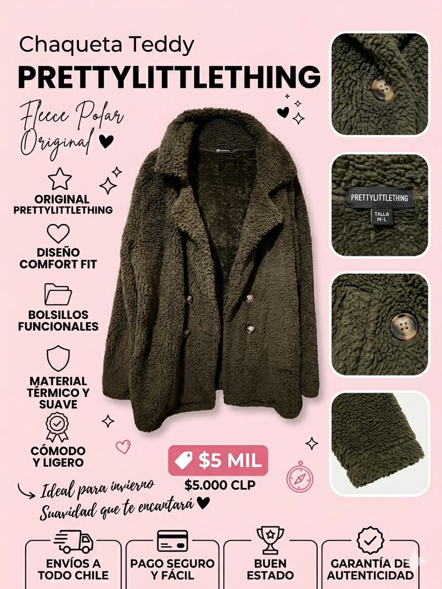 Chaqueta Teddy PrettyLittleThing