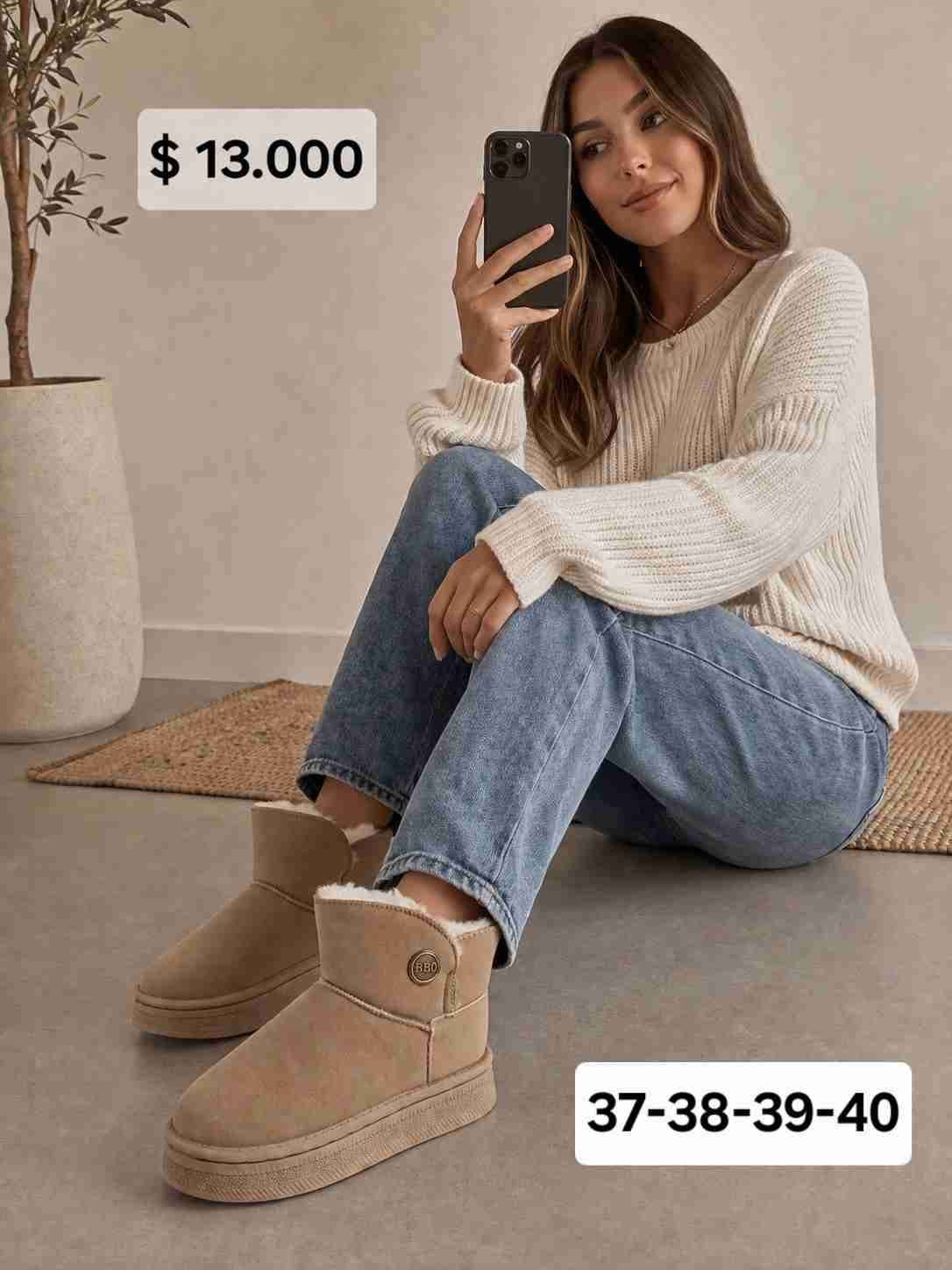 Botines de invierno beige - miniatura 2